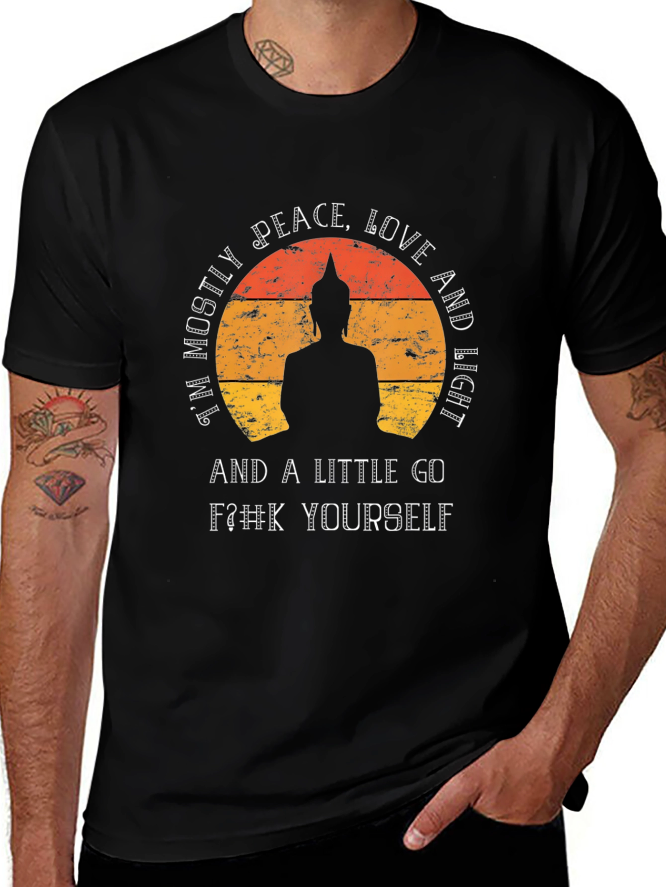 Variant 13 of Peace, Love, and a Little Go F#k Yourself T-Shirt