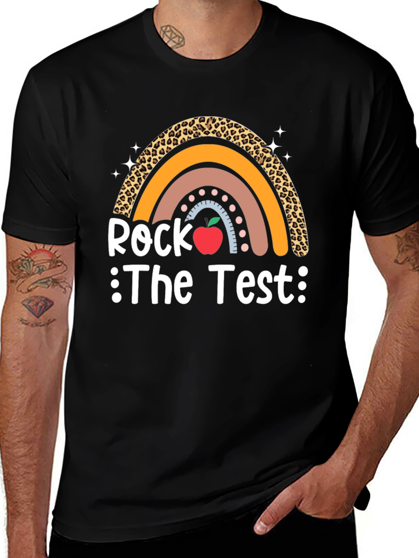 Rock The Test Teacher T-Shirt - Fun Teacher Apparel