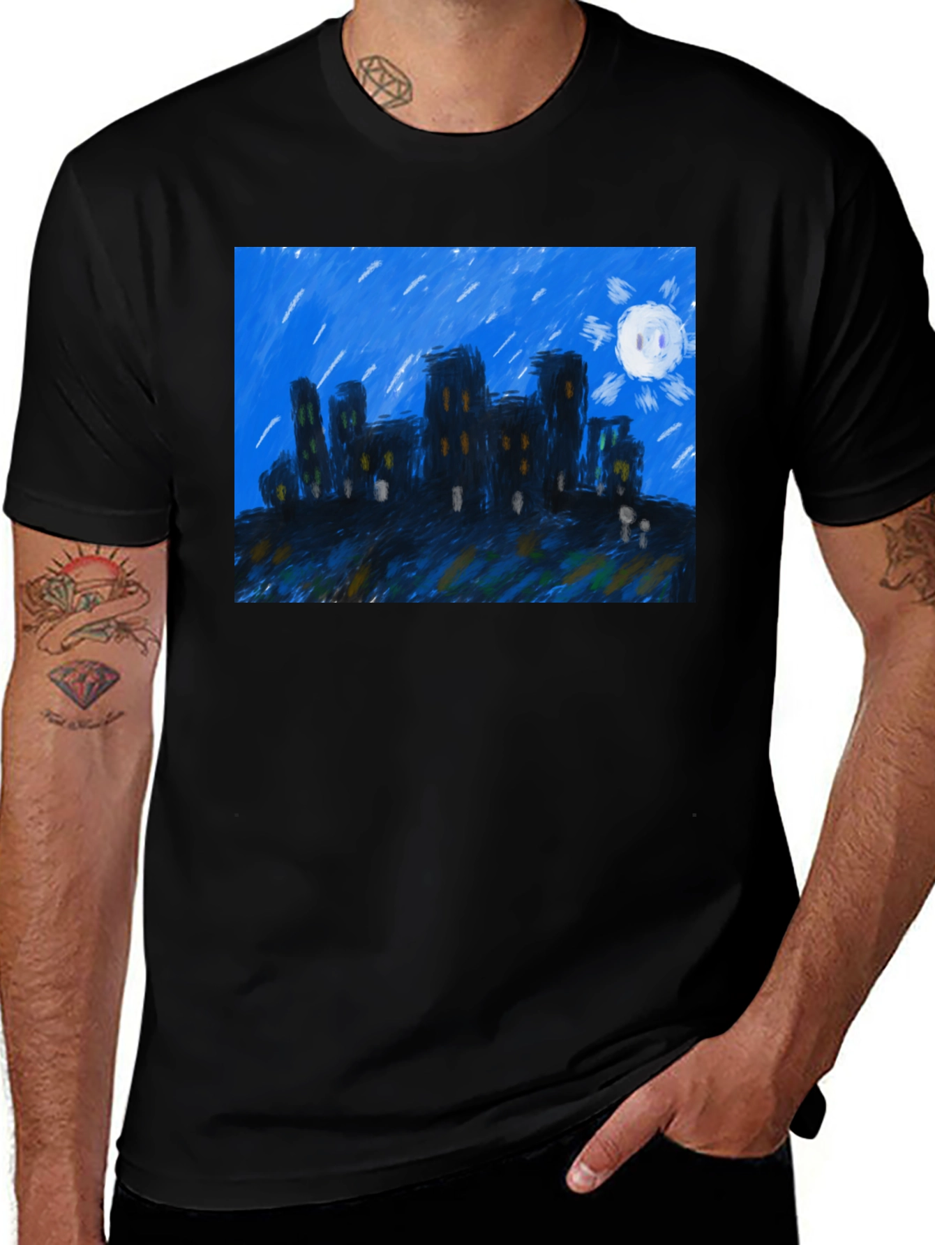 Variant 24 of Cityscape Graphic Tee - Midnight Glow