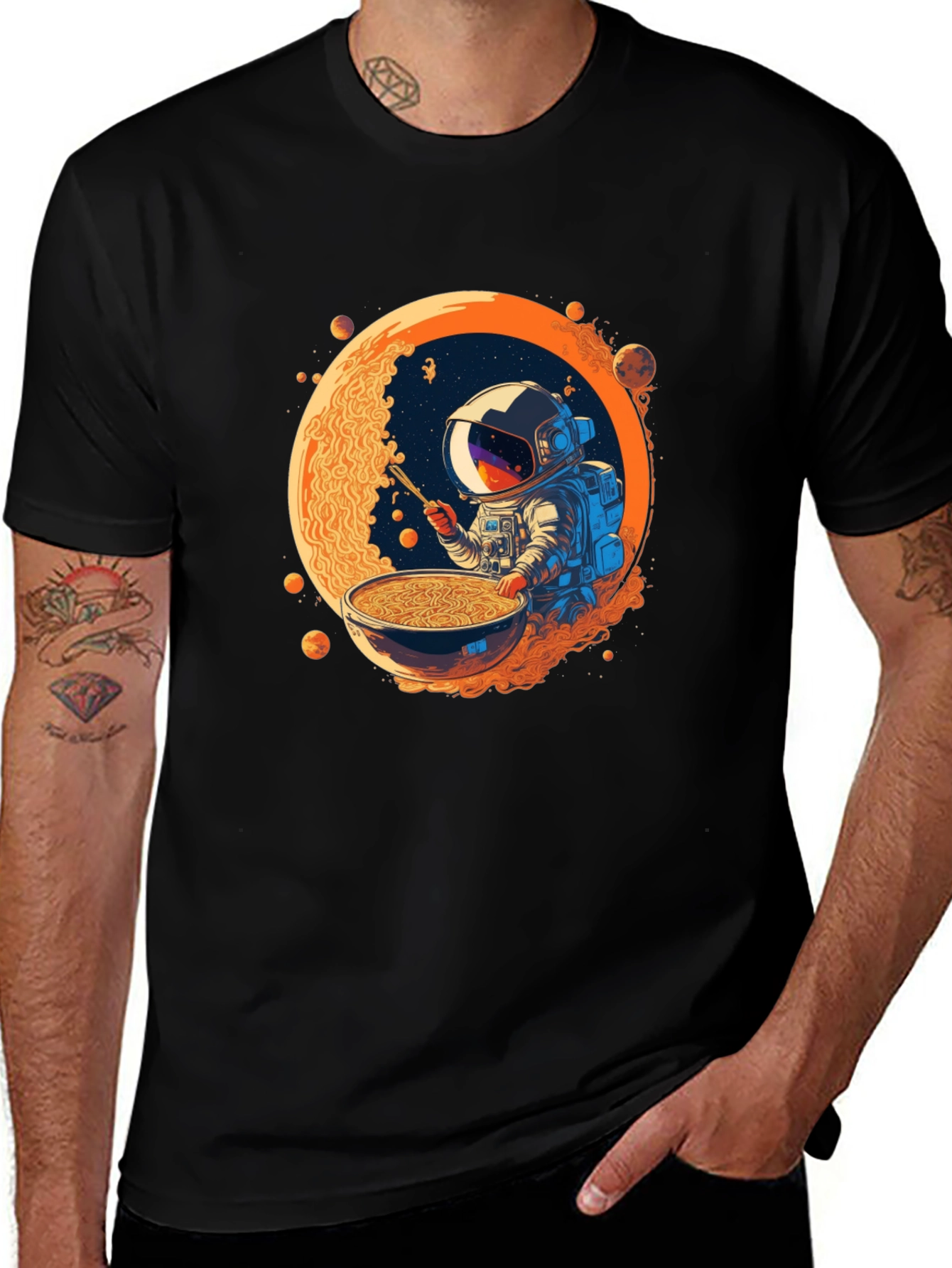 Variant 24 of Astronaut Ramen T-Shirt - Space Foodie Tee
