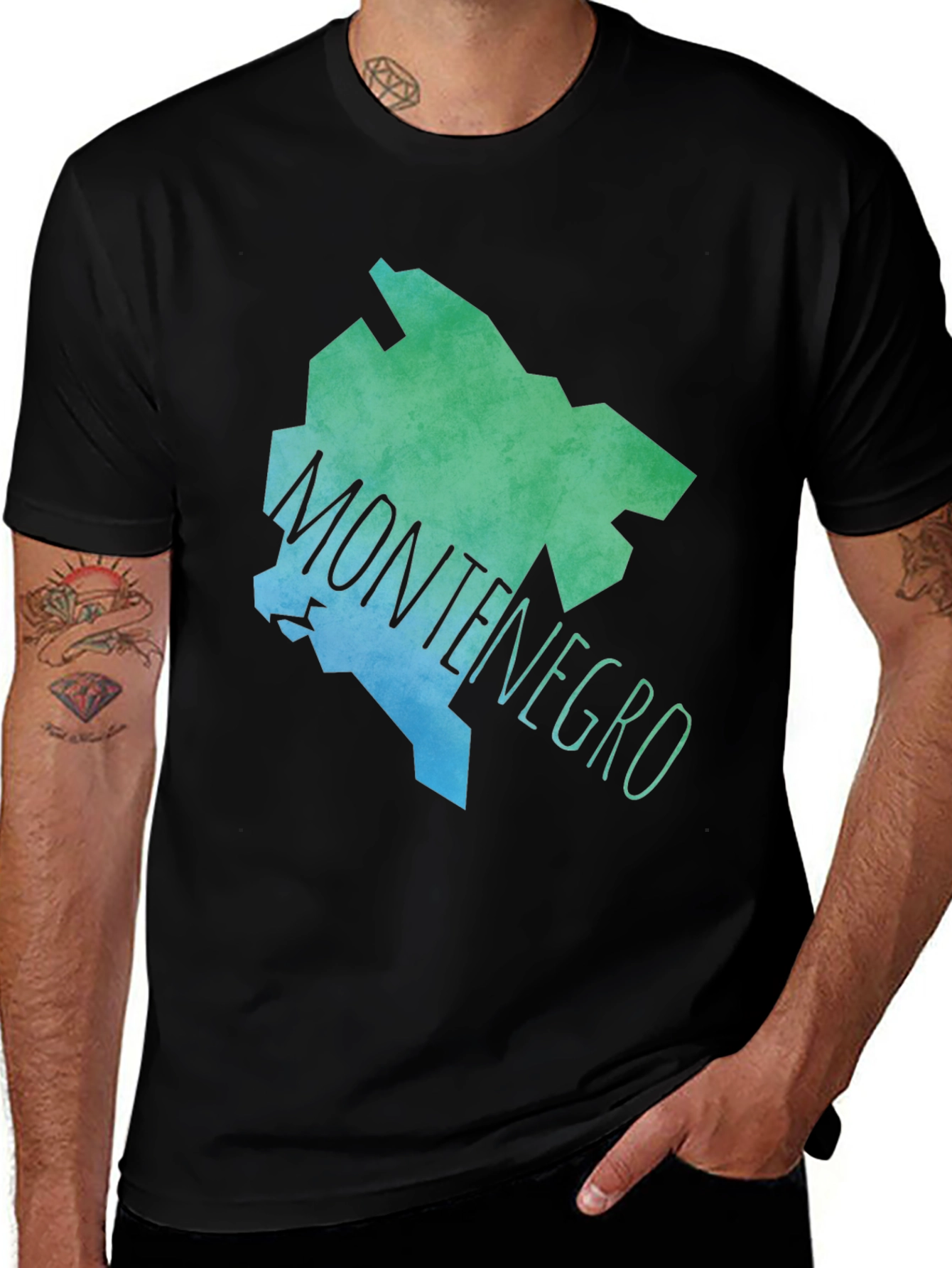 Montenegro Map T-Shirt - Stylish Souvenir Tee