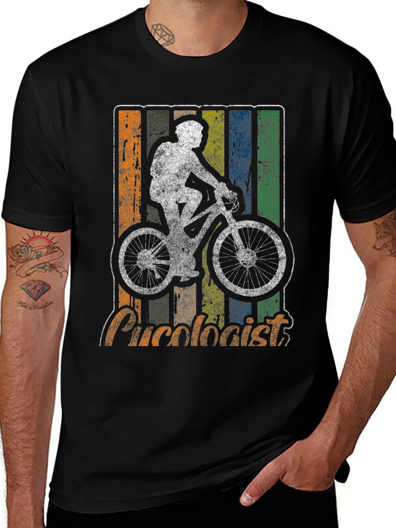 Cyclist Graphic Print Tee