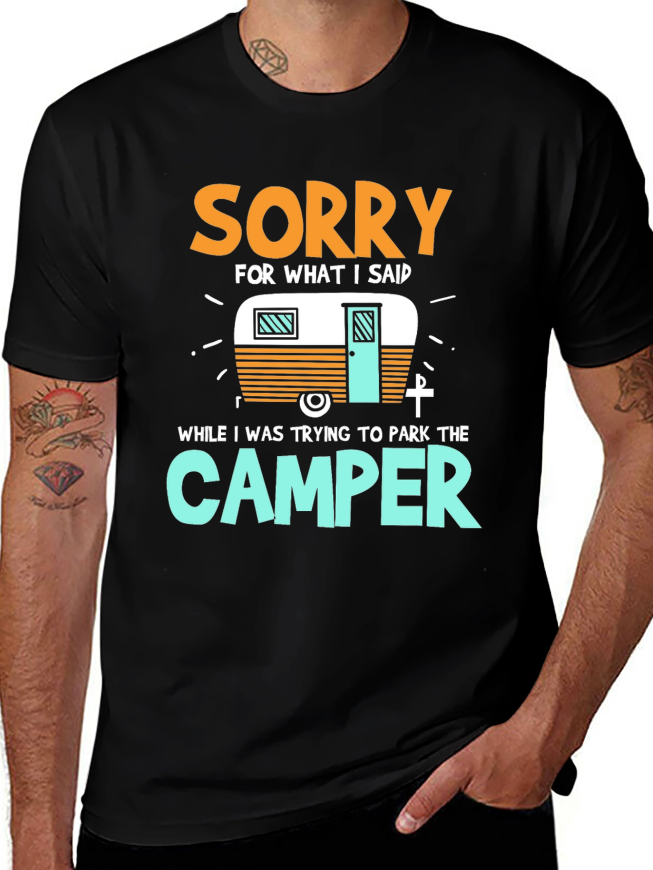 Sorry For What I Said Camper Graphic T-Shirt