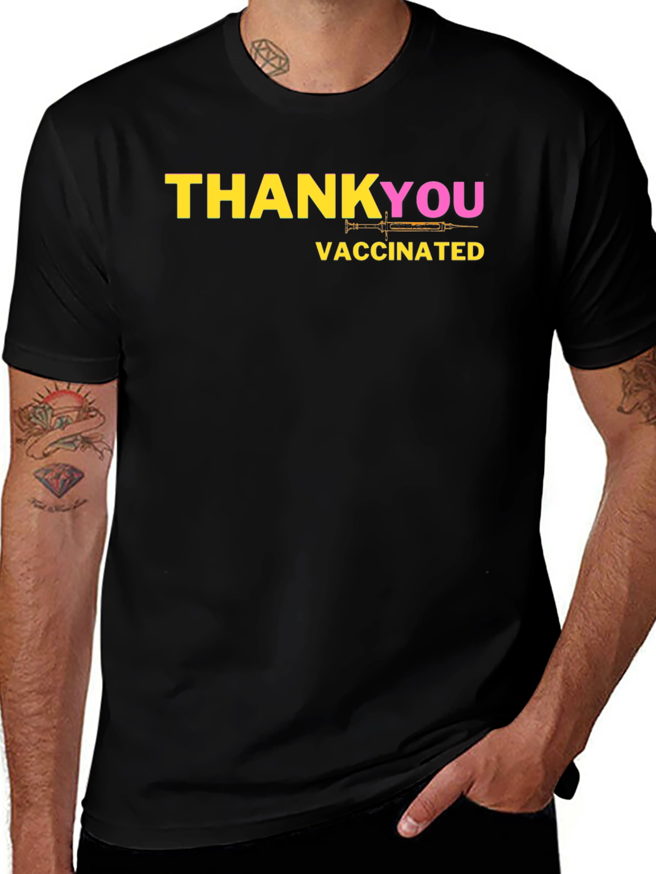 Variant 20 of Thank You Vaccinated T-Shirt