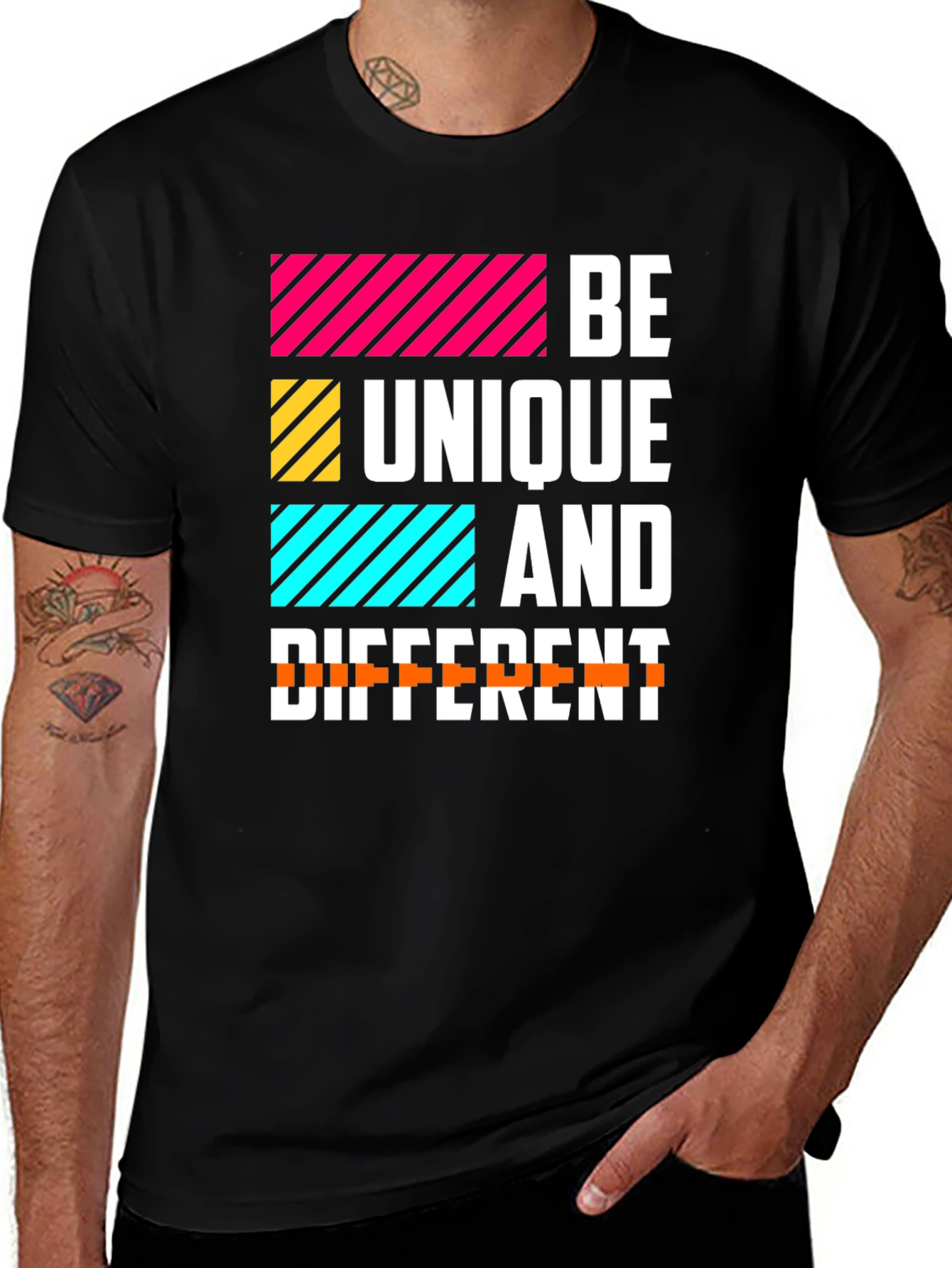 Variant 29 of Be Unique And Different Black T-Shirt