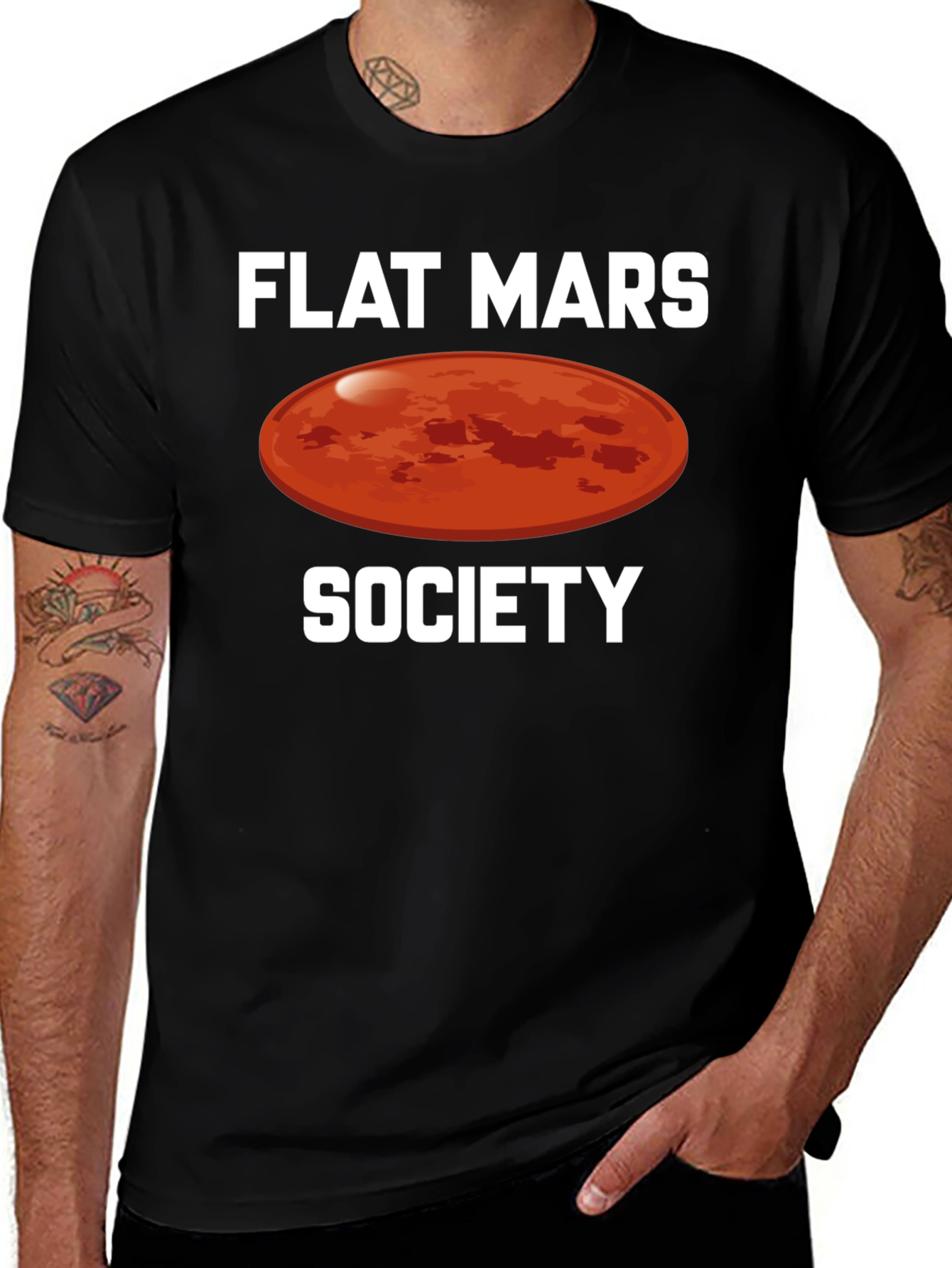Variant 7 of Flat Mars Society Graphic T-Shirt