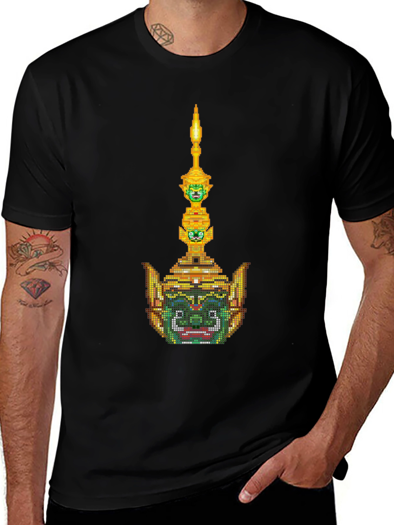 Variant 11 of Thai Demon Mask Graphic T-Shirt