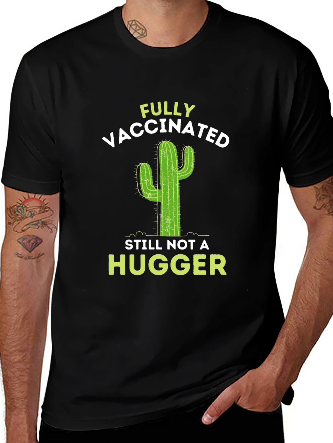 Variant 20 of Fully Vaccinated Cactus Hugger Graphic Tee