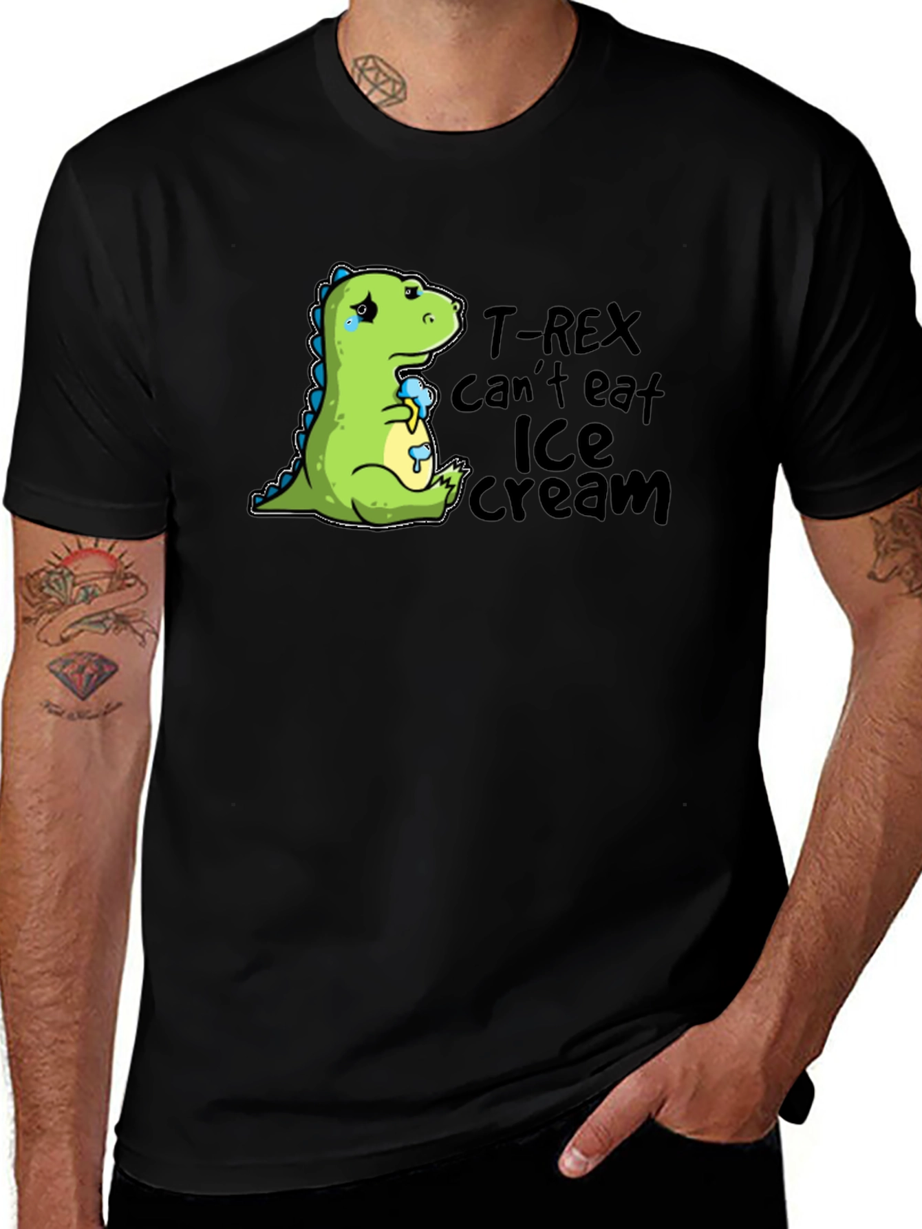 Variant 6 of T-Rex Can't Eat Ice Cream T-Shirt