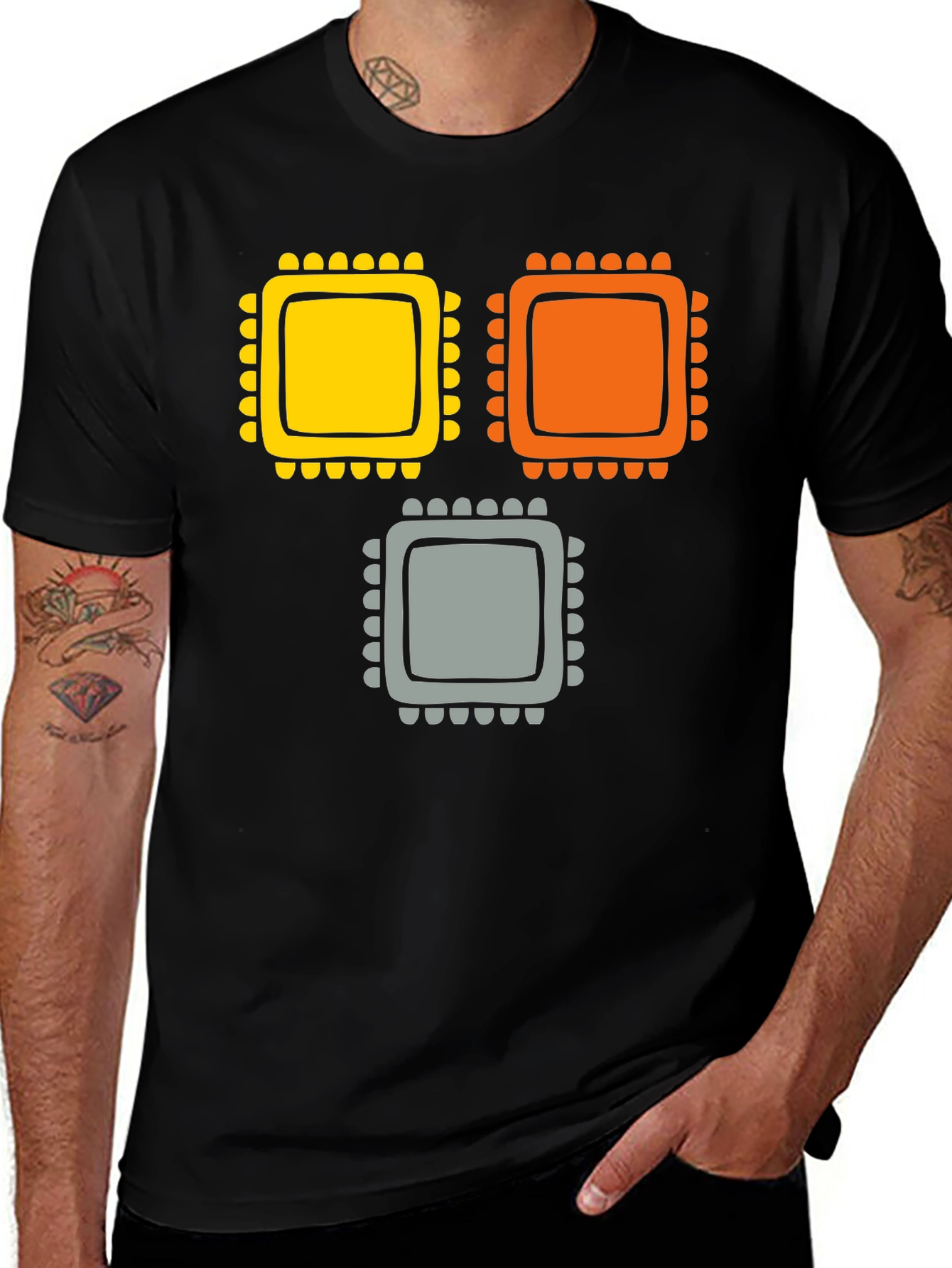 Variant 22 of Retro Computer Chip T-Shirt - Geek Chic Tee
