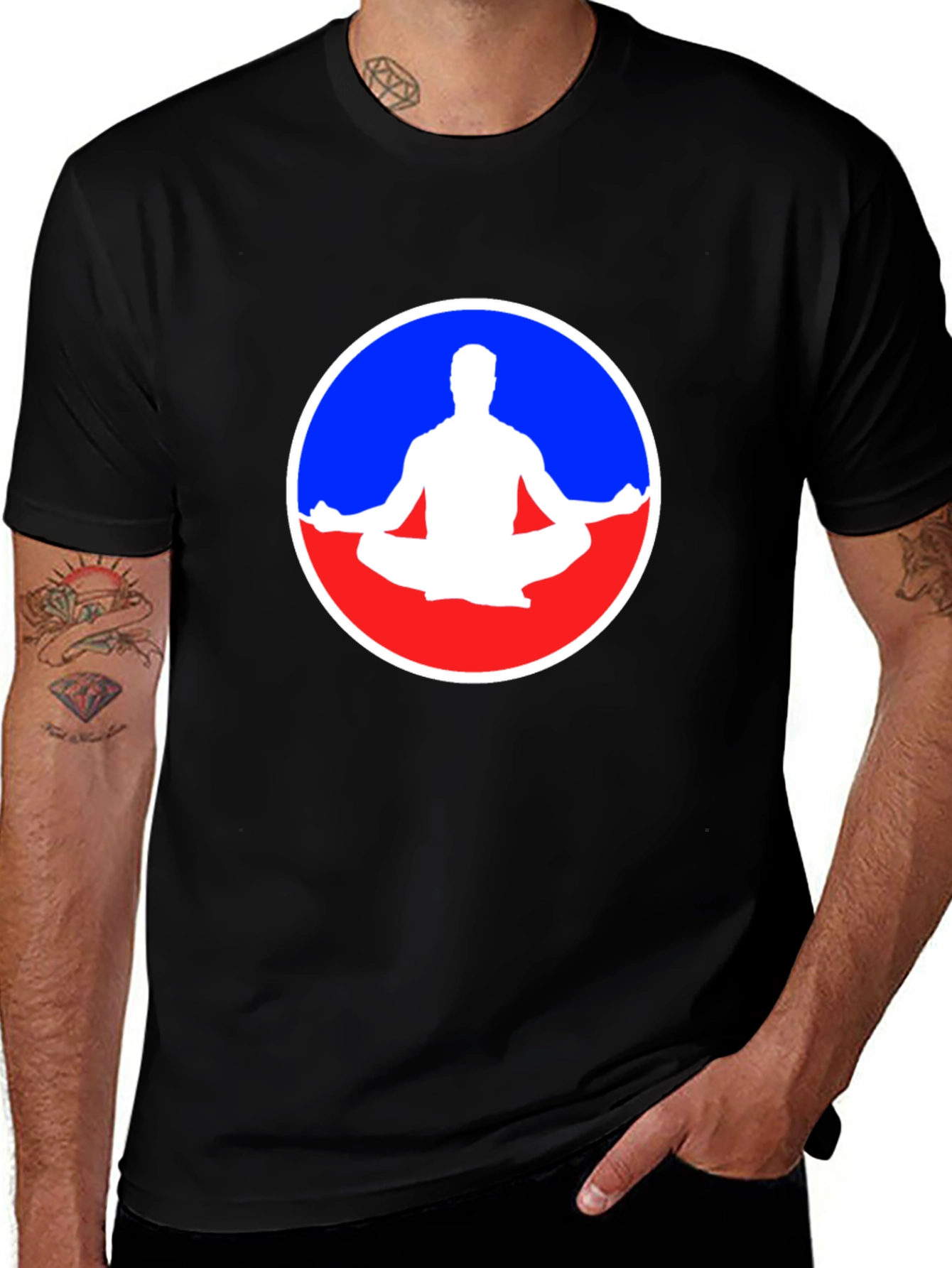 Variant 14 of Yoga Pose Graphic T-Shirt - Meditate in Style