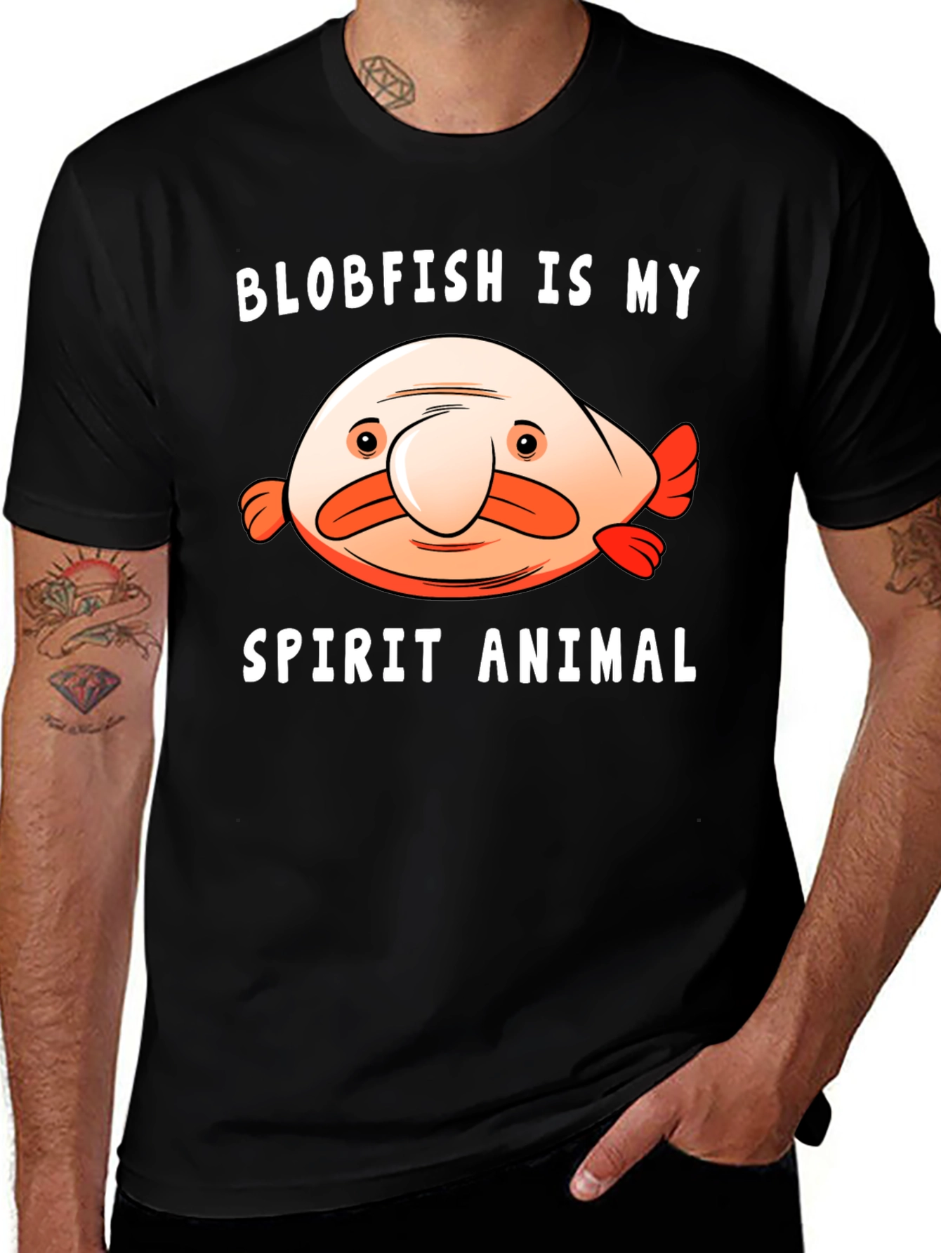Variant 2 of Blobfish Spirit Animal T-Shirt - Funny Novelty Tee