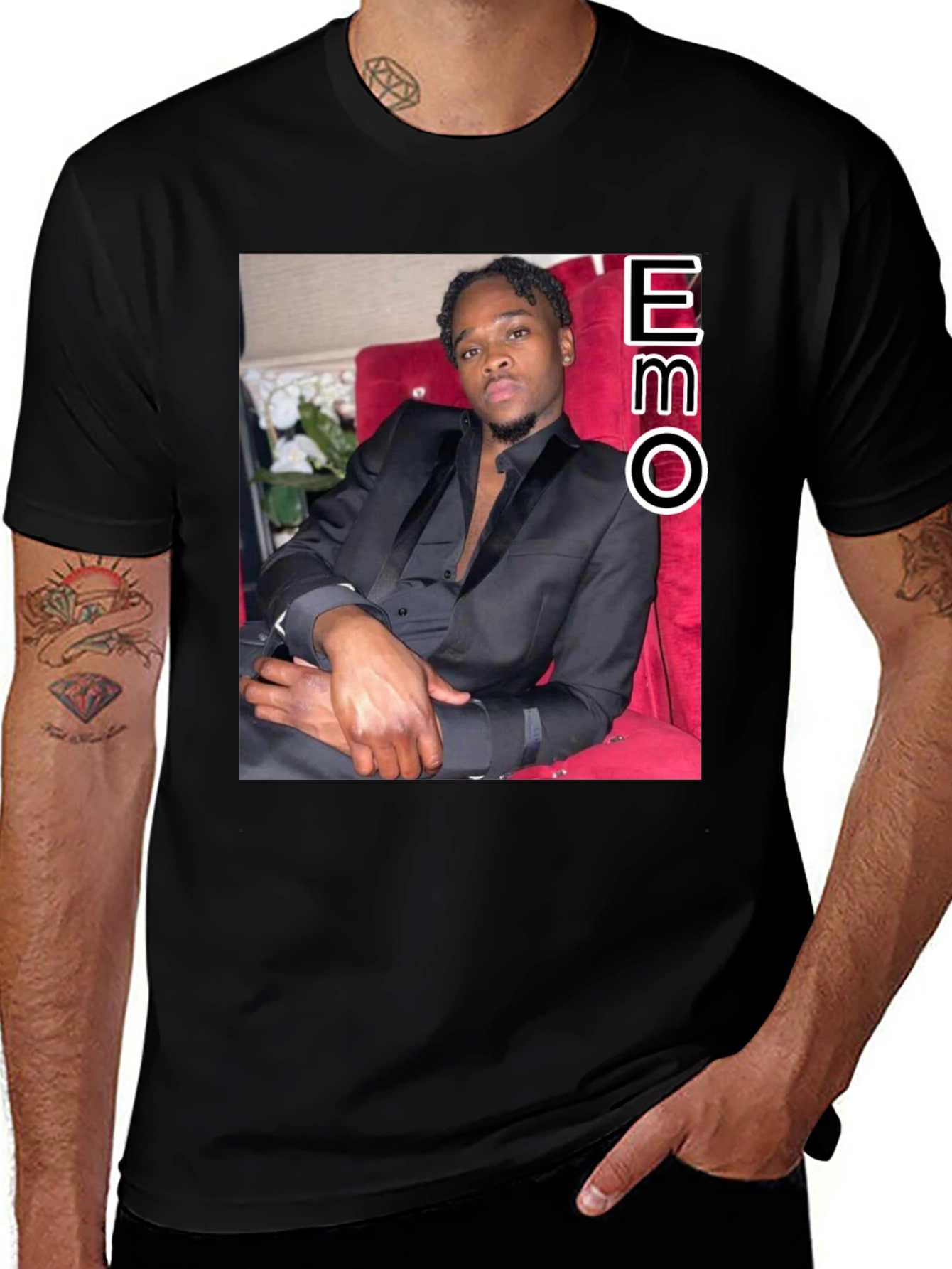 Variant 3 of OBO Stylish Black Graphic Tee