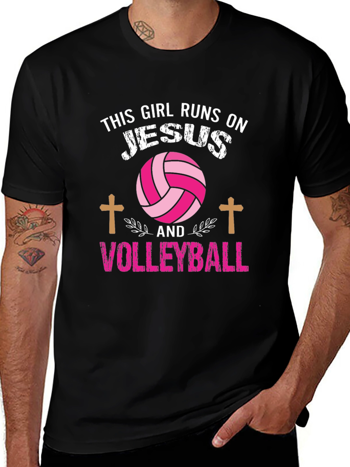 Variant 7 of Jesus and Volleyball T-Shirt