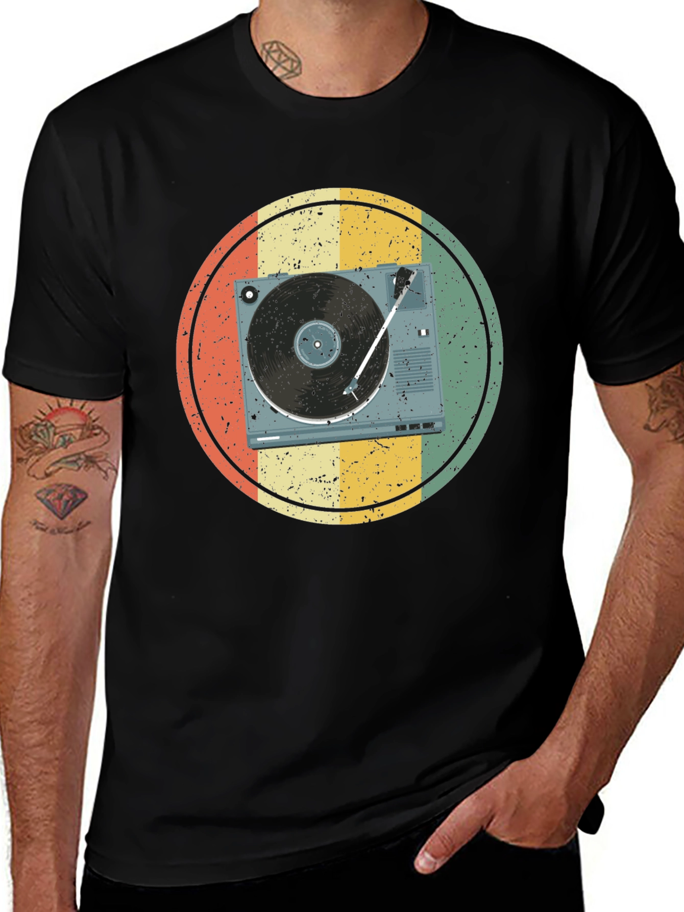 Variant 30 of Retro Turntable Graphic T-Shirt