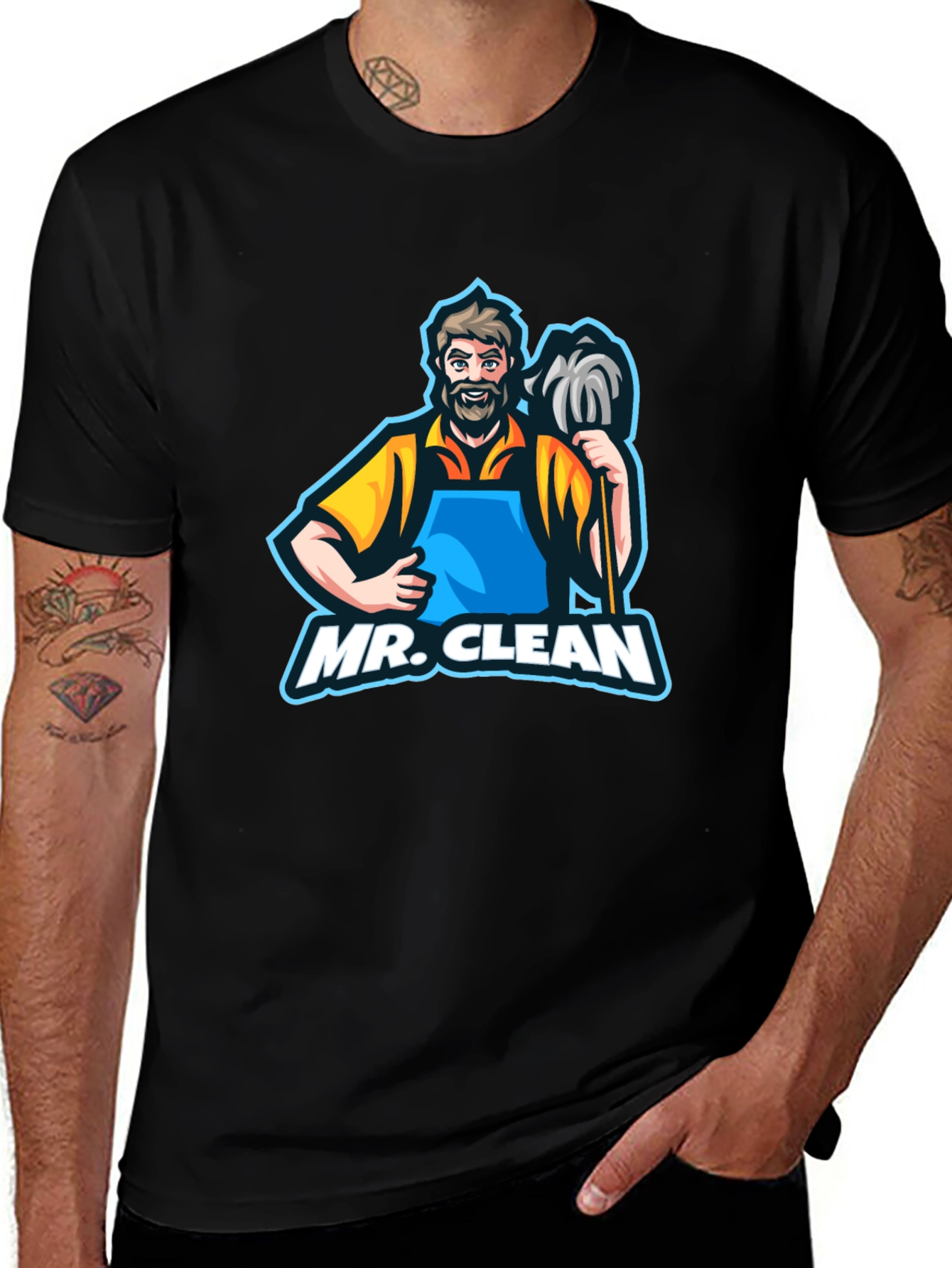 Mr. Clean Graphic T-Shirt - Black