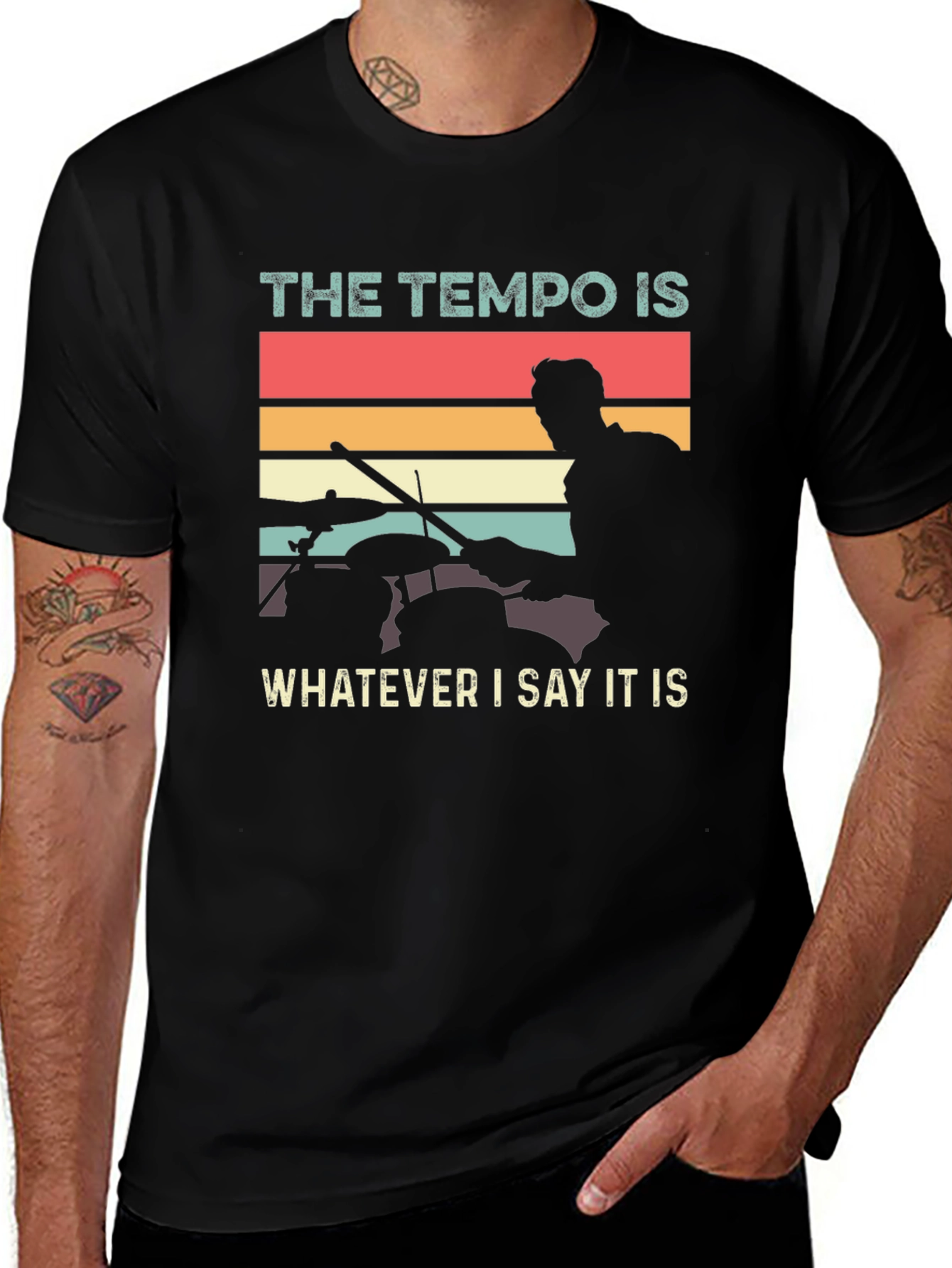 Drummer Tempo T-Shirt - Music Lover Tee