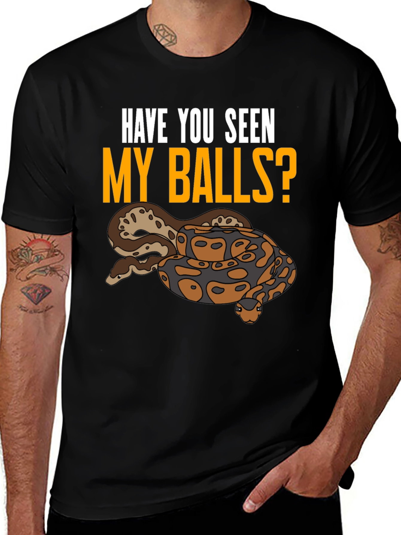 Variant 20 of Have You Seen My Balls? Ball Python T-Shirt