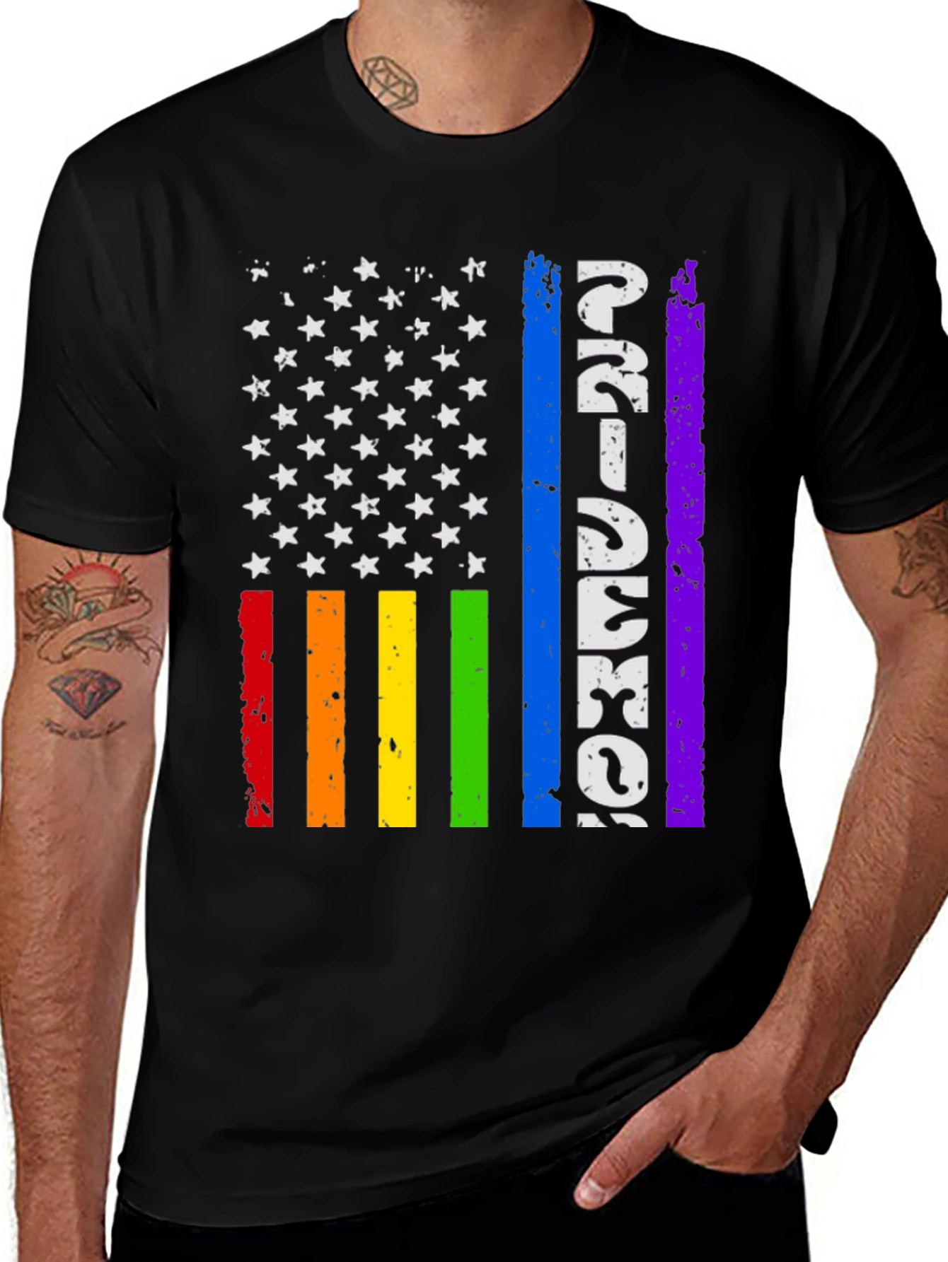 Pride Flag Graphic T-Shirt