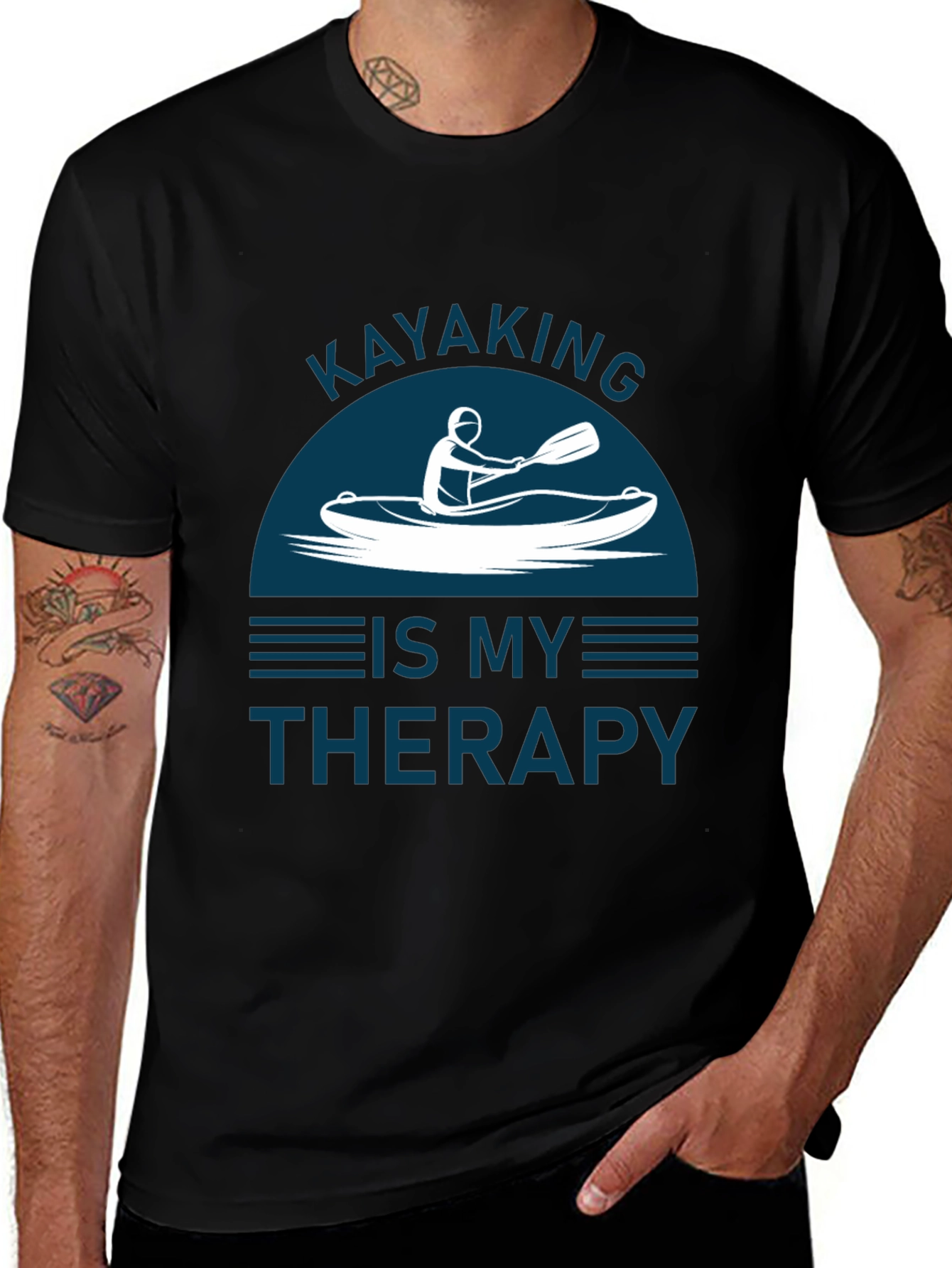 Variant 4 of Kayaking is My Therapy Graphic T-Shirt