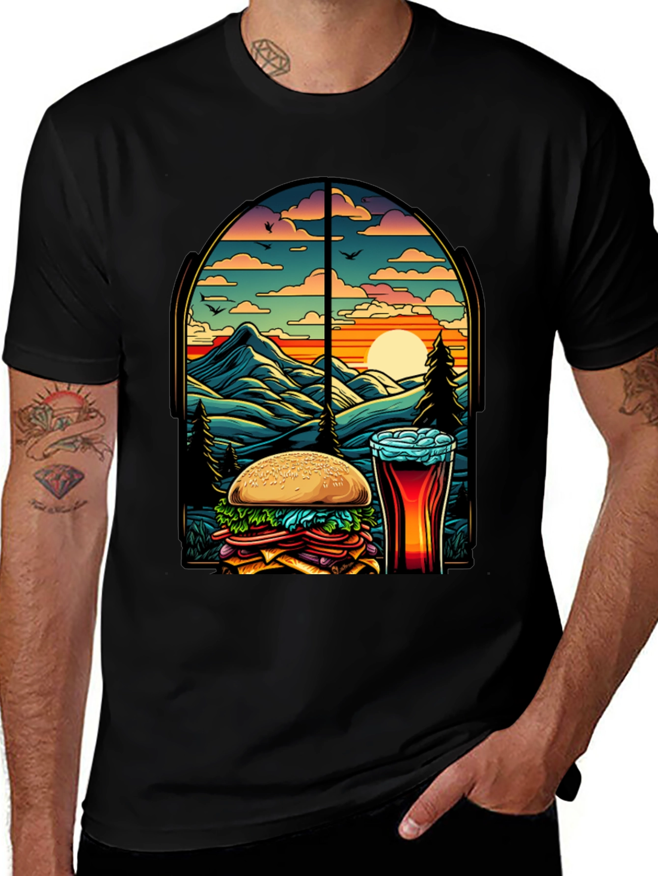 Variant 21 of Burger & Beer View Graphic Tee