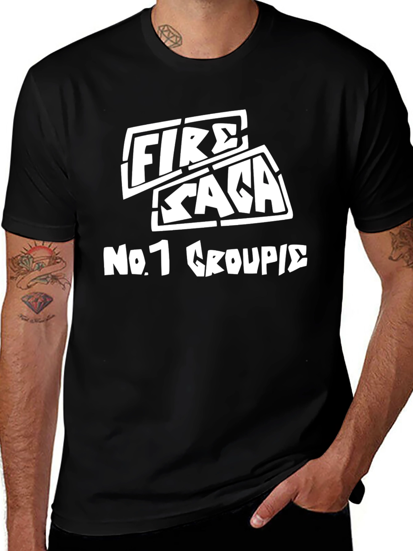 Fire Saga No. 1 Groupie T-Shirt - Black