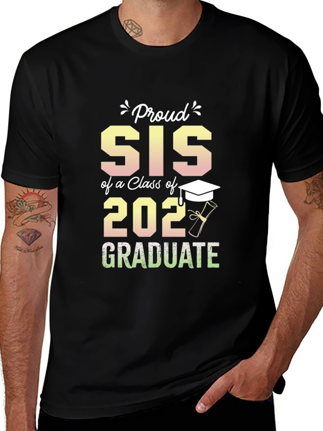 Variant 23 of Proud Sis of a 2022 Graduate T-Shirt
