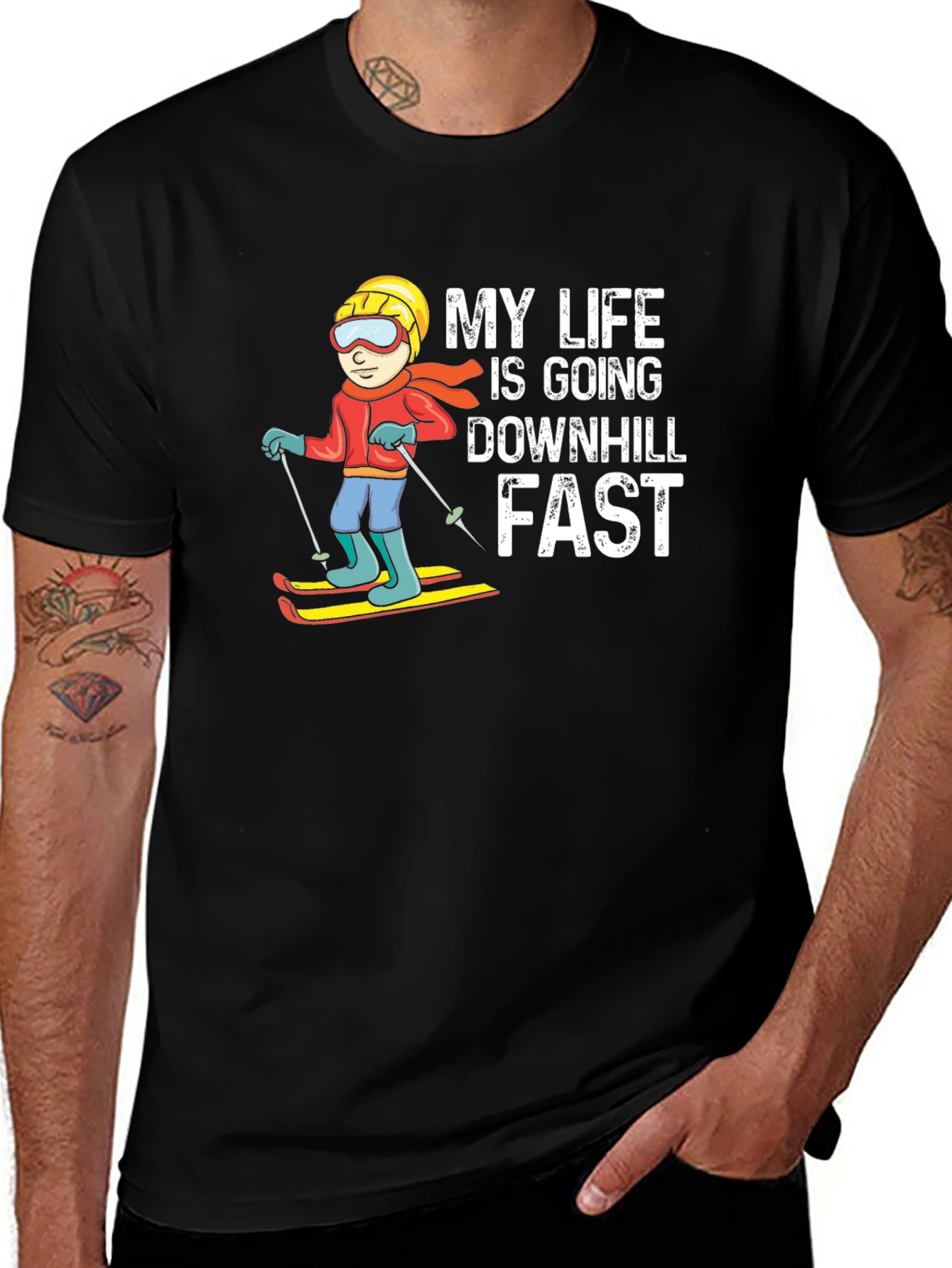 Variant 14 of Downhill Fast Skiing T-Shirt
