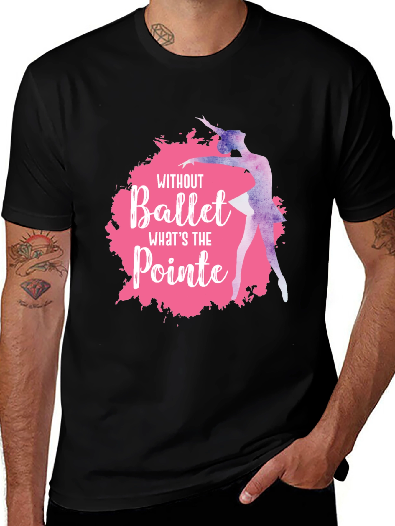 Variant 18 of Ballet Pointe Graphic T-Shirt - Black