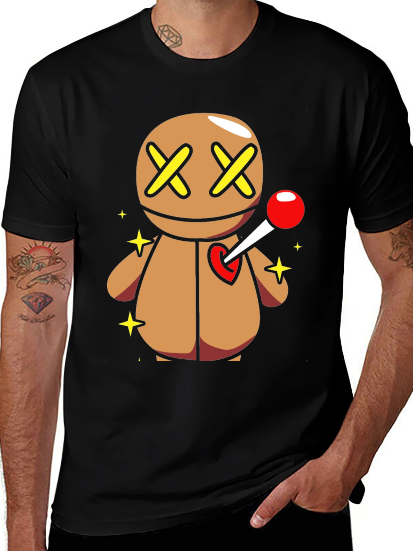 Variant 2 of Voodoo Doll Graphic Tee - Novelty T-Shirt