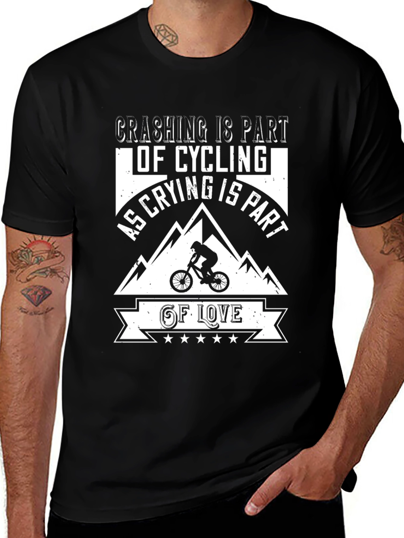 Variant 27 of Crashing Is Part of Cycling T-Shirt