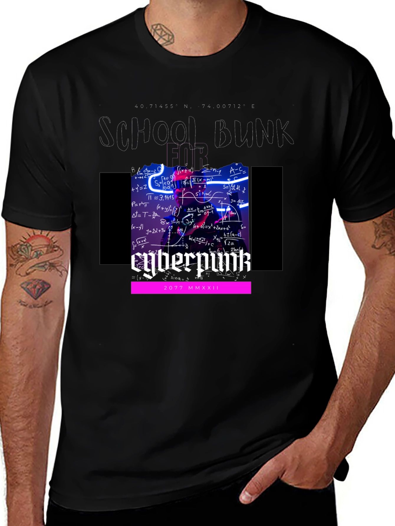Cyberpunk School Bunk 2077 T-Shirt