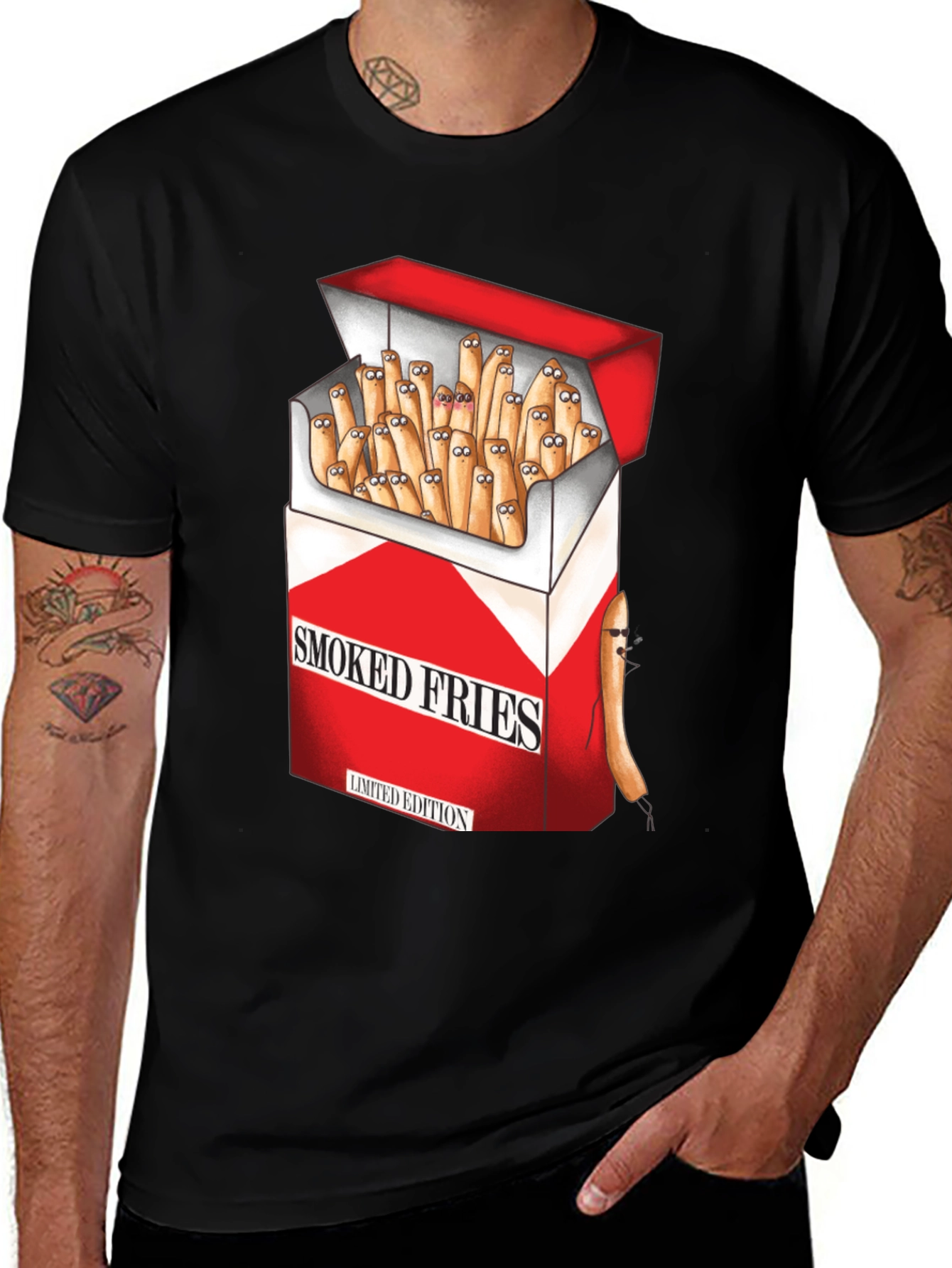 Variant 28 of Smoked Fries Graphic T-Shirt - Limited Edition