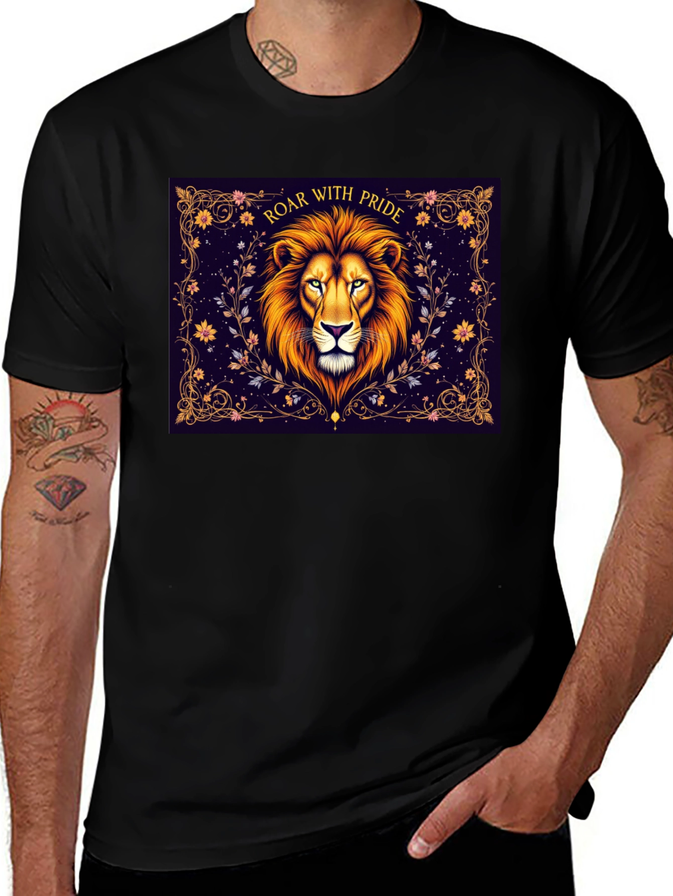 Variant 28 of Roar With Pride Lion Graphic Tee