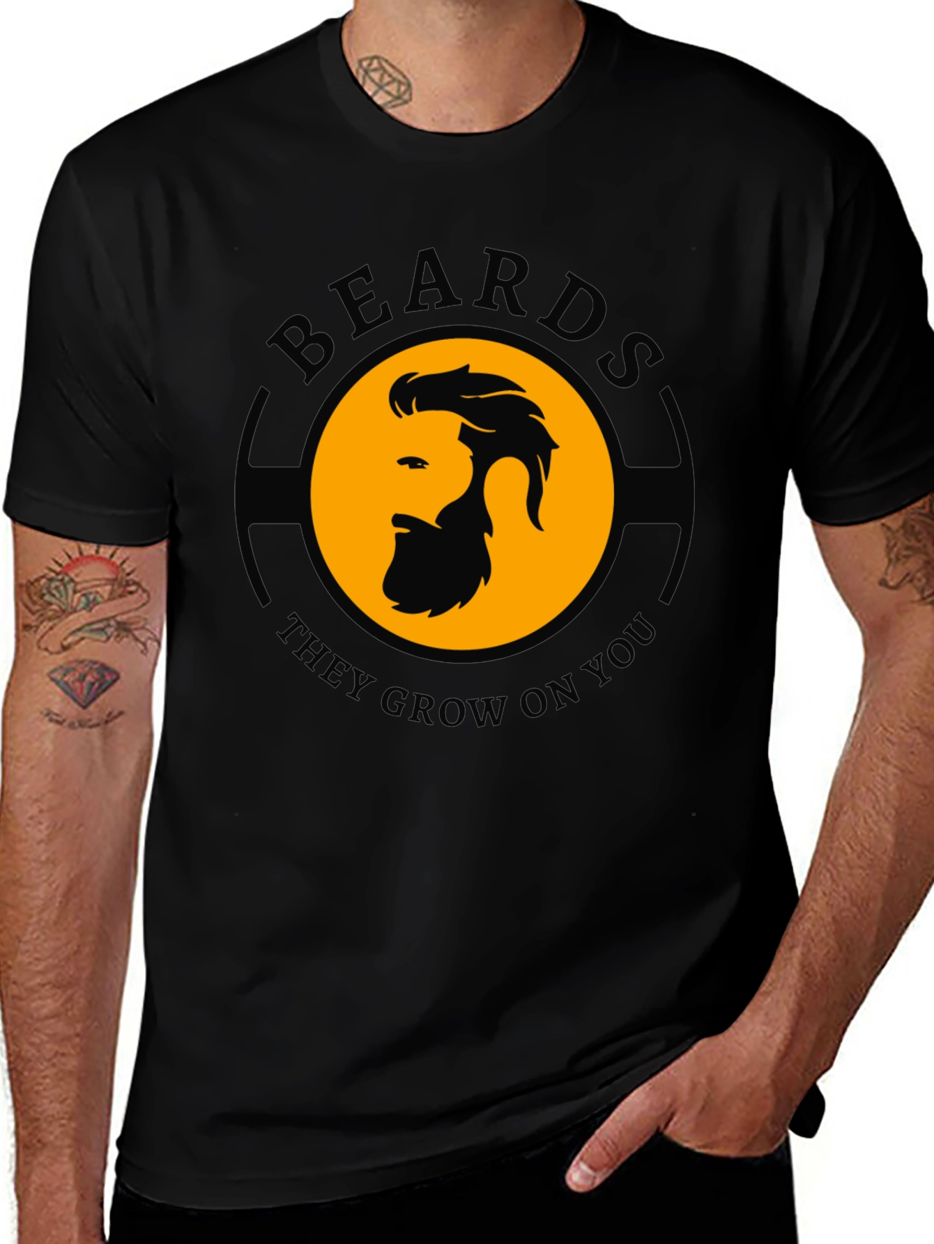 Variant 6 of Beards They Grow On You Graphic Tee