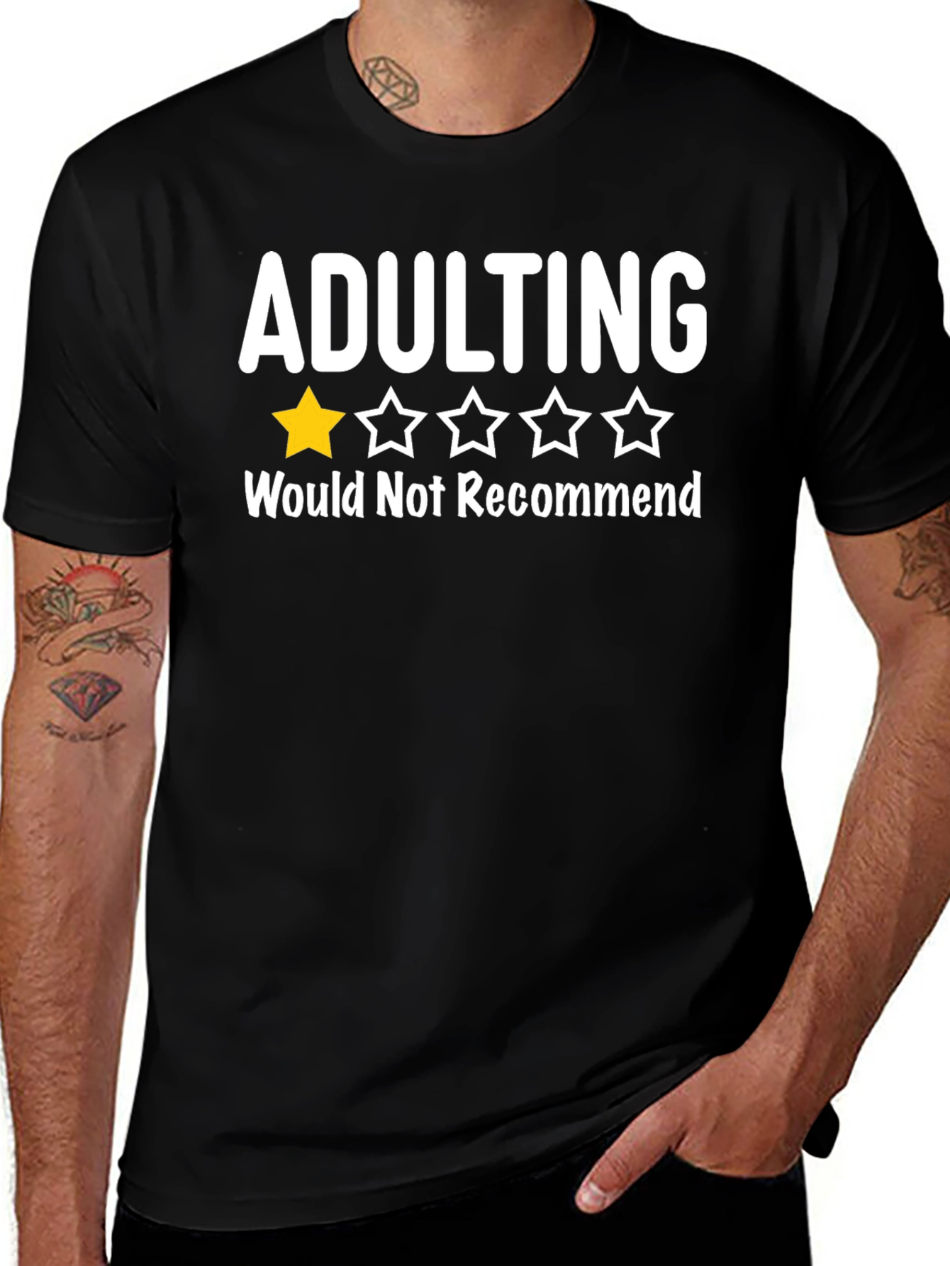Variant 2 of Adulting One Star T-Shirt Funny Sarcastic Tee