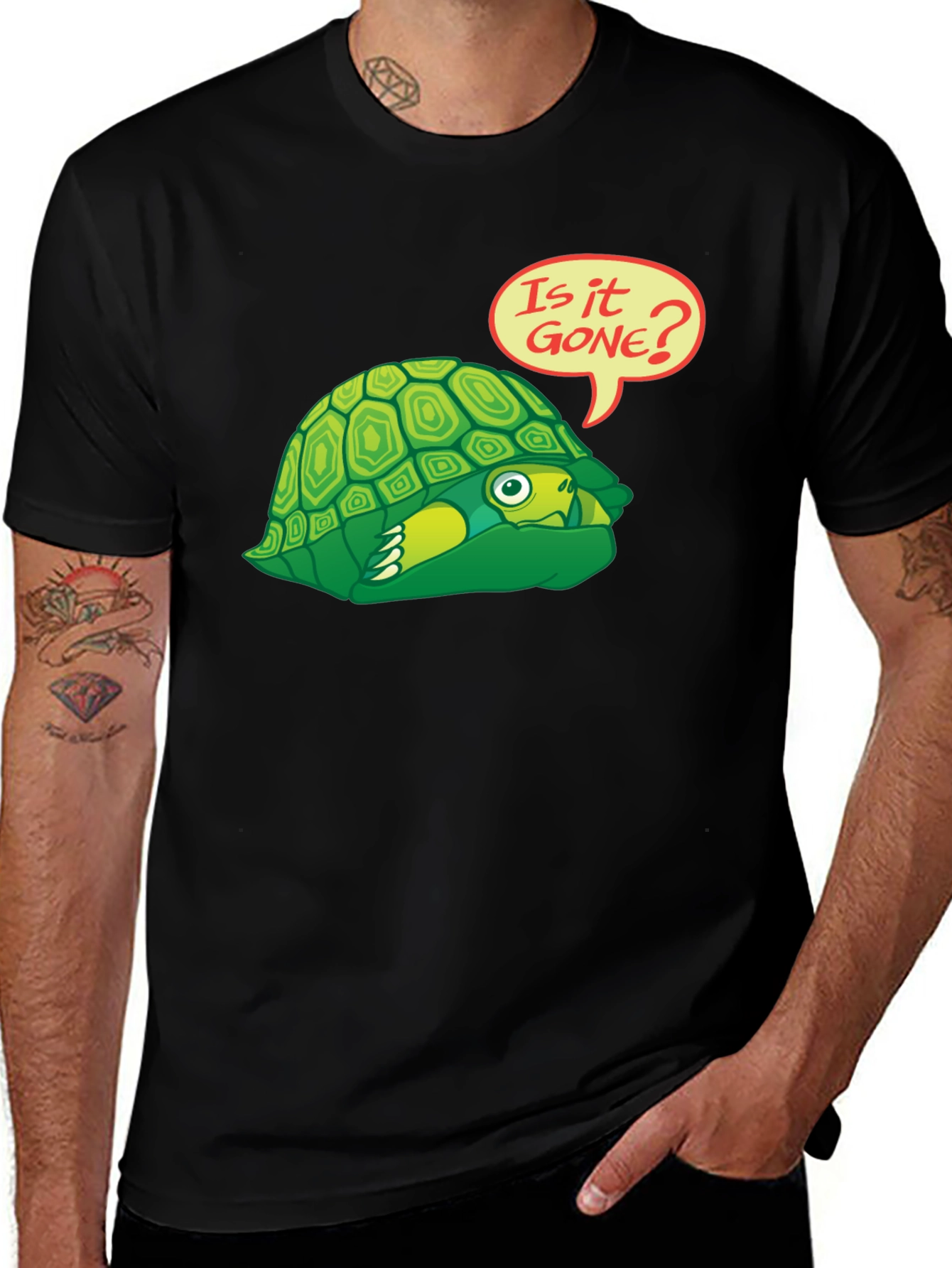 Variant 4 of Funny Turtle Graphic T-Shirt - Is It Gone?