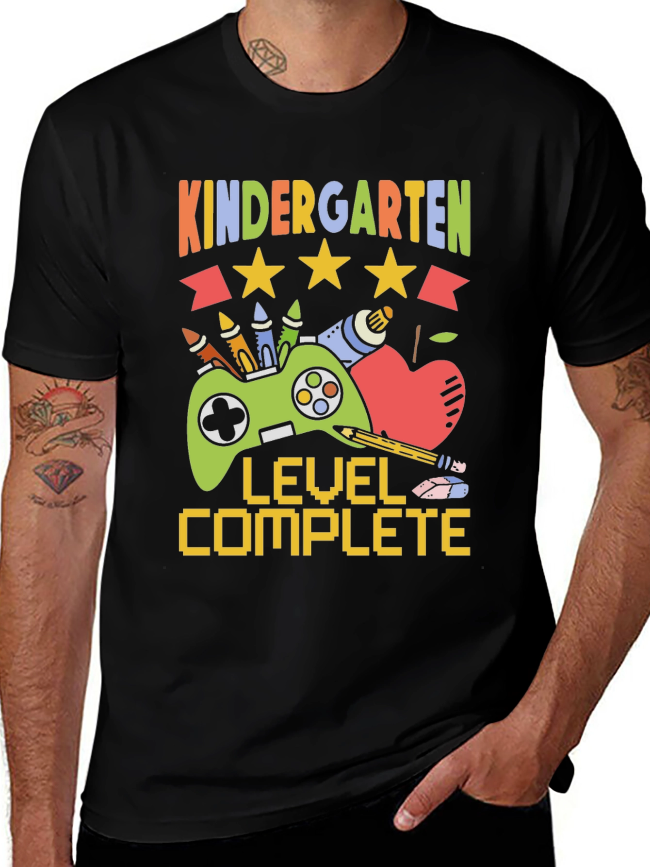 Variant 23 of Kindergarten Level Complete Black T-Shirt