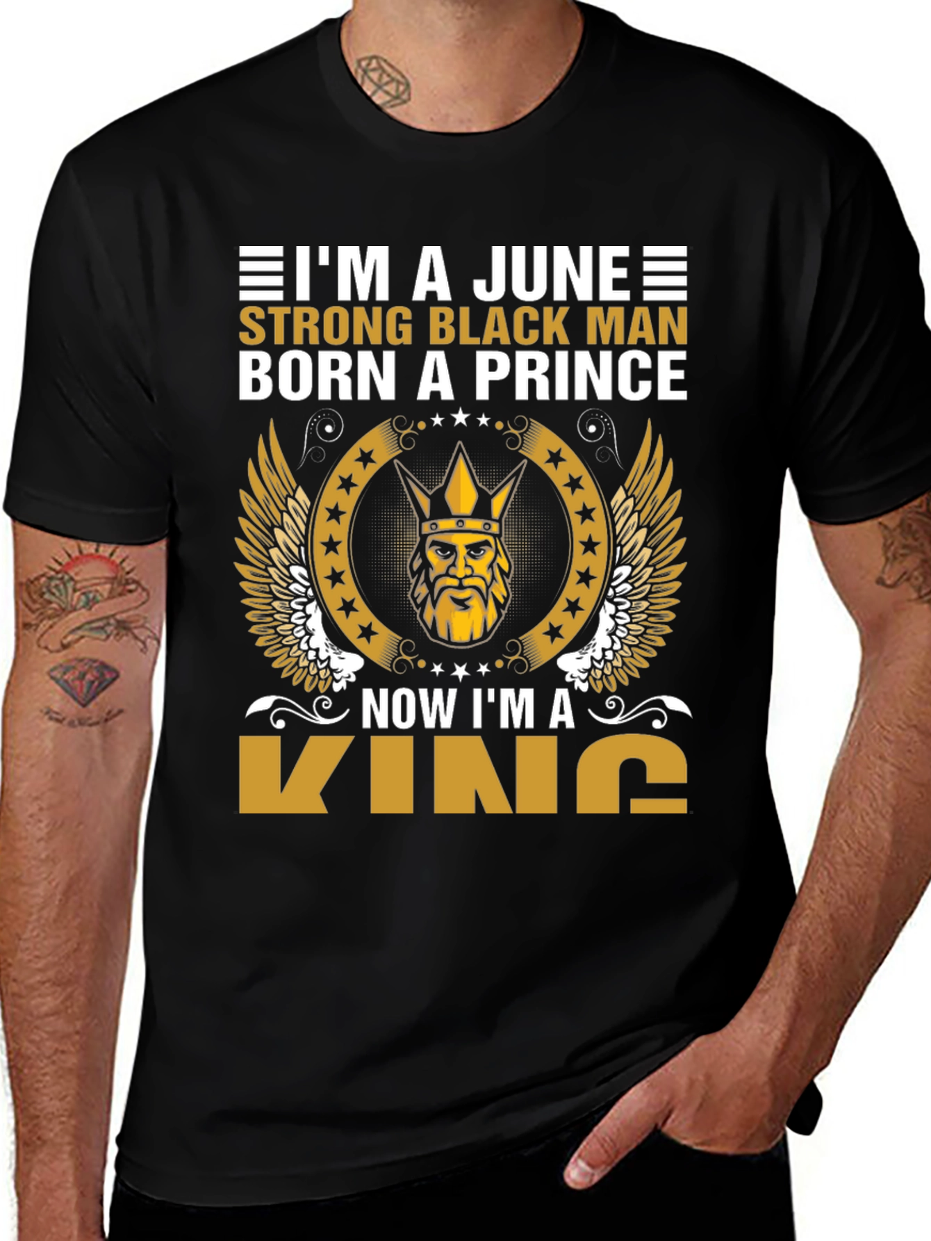 Variant 29 of June Born Black Prince to King T-Shirt