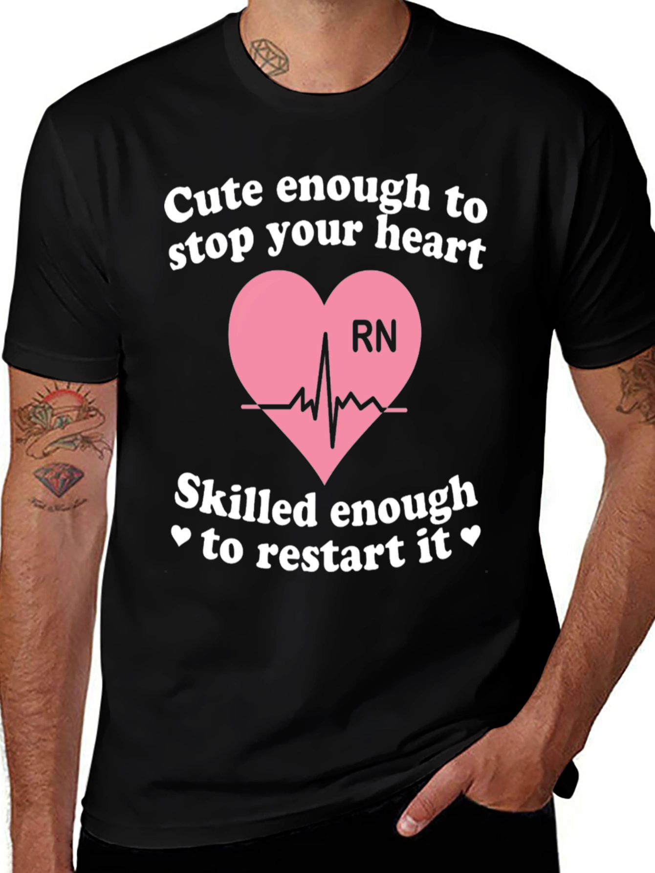 RN Heartbeat Graphic Tee: Cute Enough, Skilled Enough