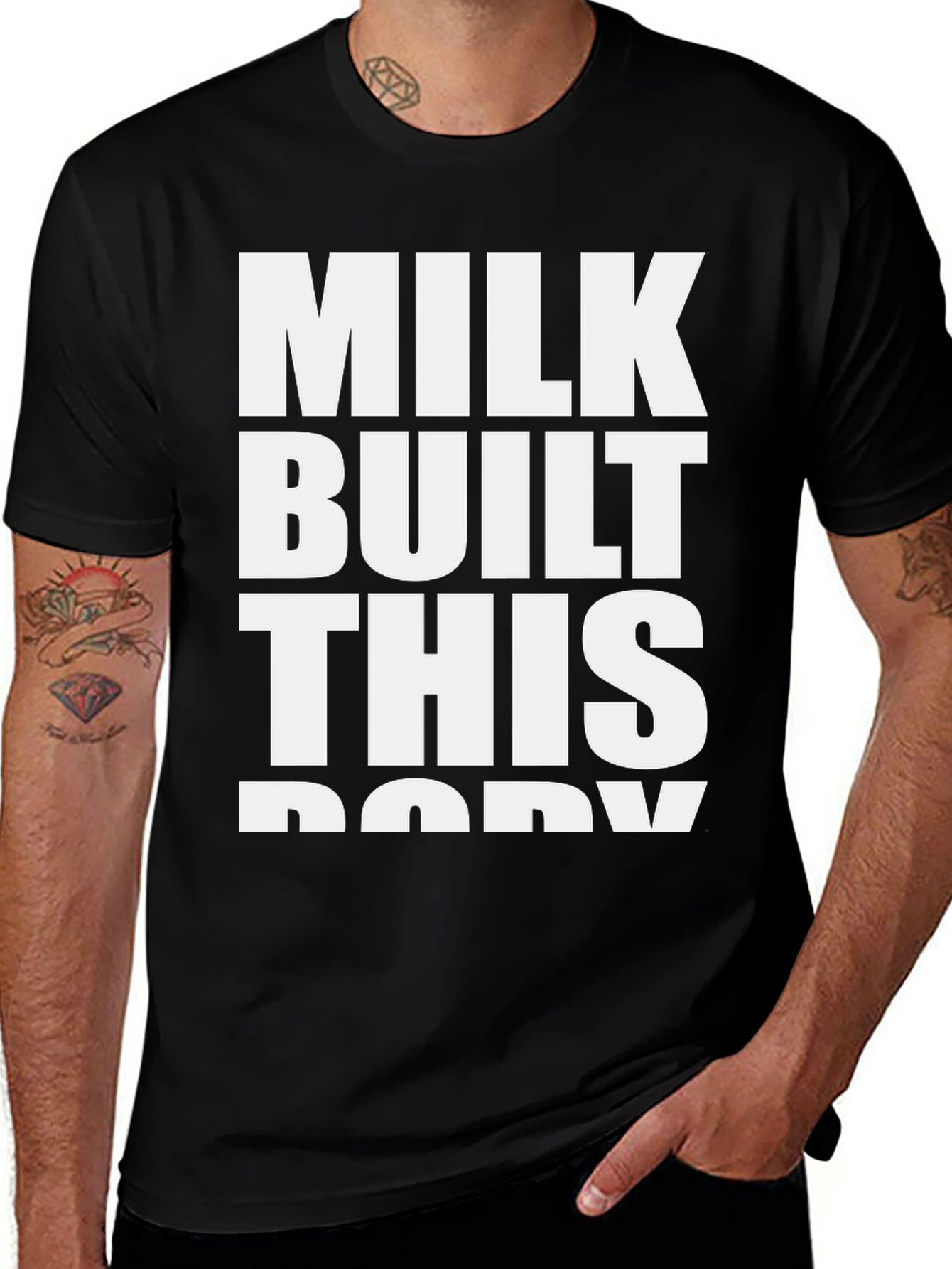 Variant 8 of Milk Built This Body T-Shirt - Bold Statement Tee