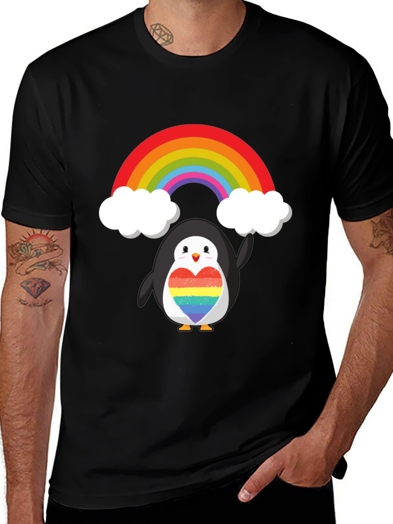 Variant 7 of Rainbow Penguin Pride T-Shirt