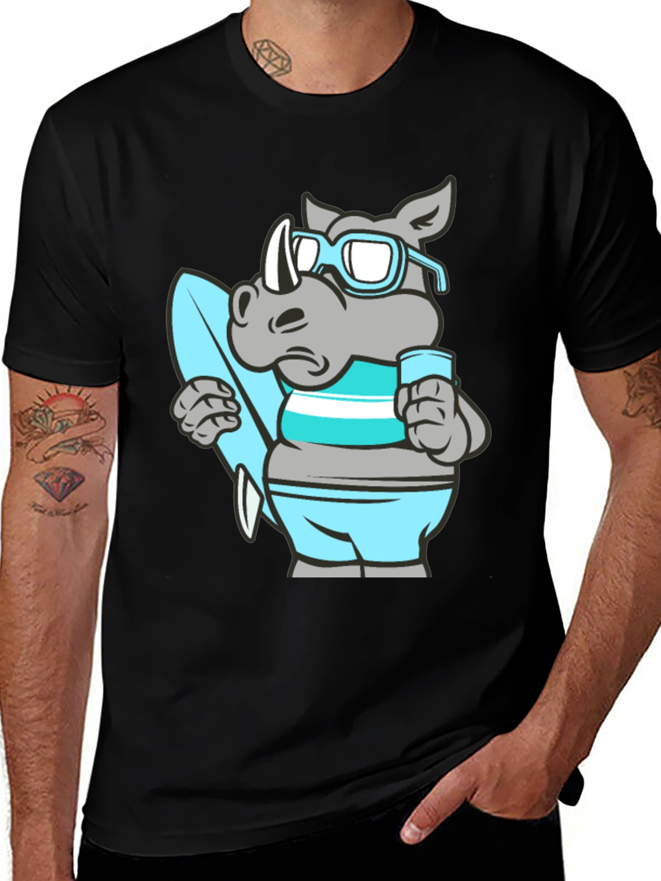 Variant 18 of Cool Rhino Surf T-Shirt