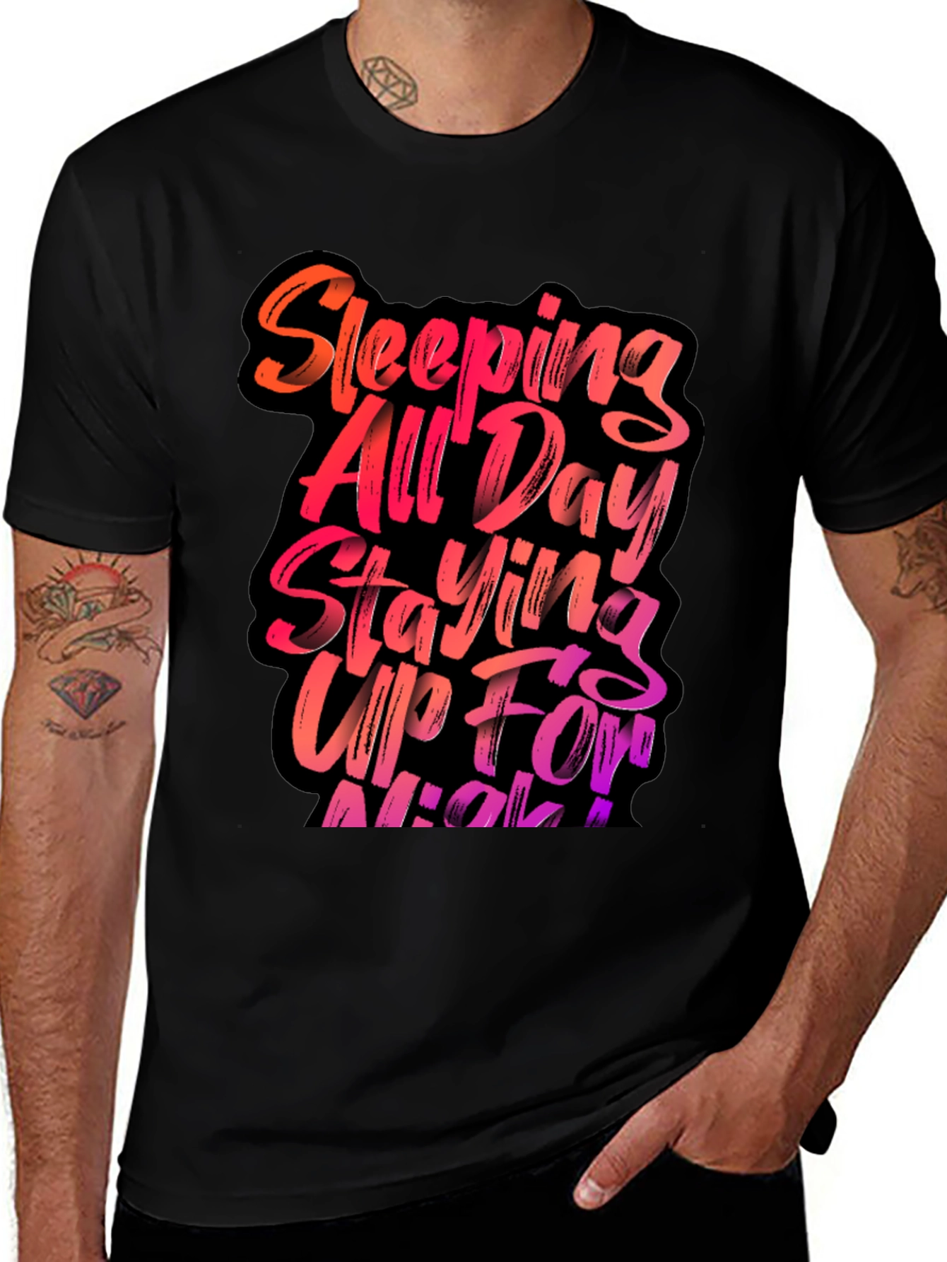 Variant 25 of Sleeping All Day Staying Up All Night T-Shirt