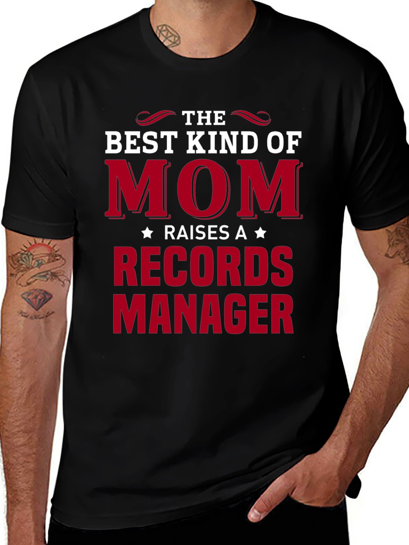 Variant 27 of Best Kind of Mom Records Manager T-Shirt