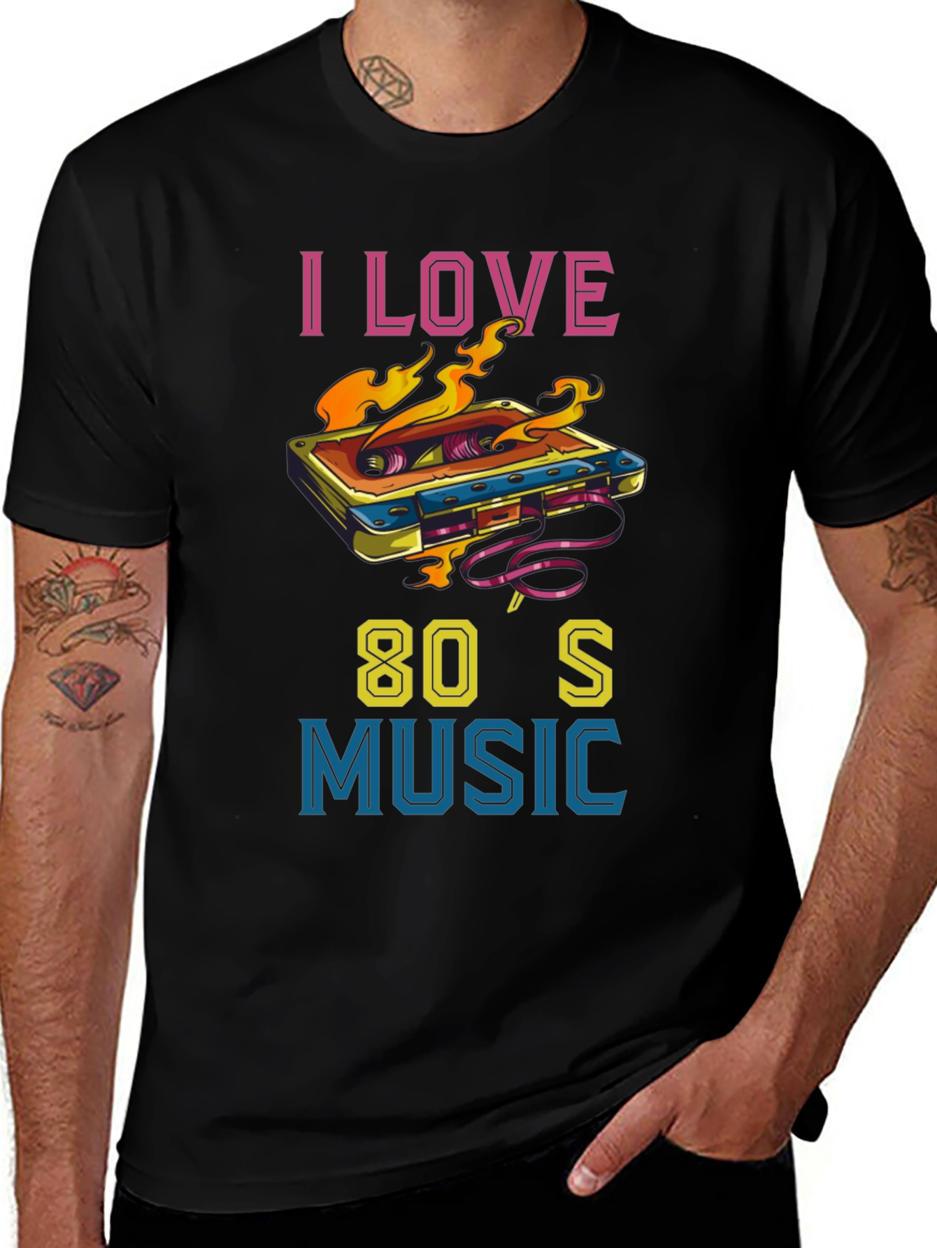 I Love 80s Music Graphic Tee