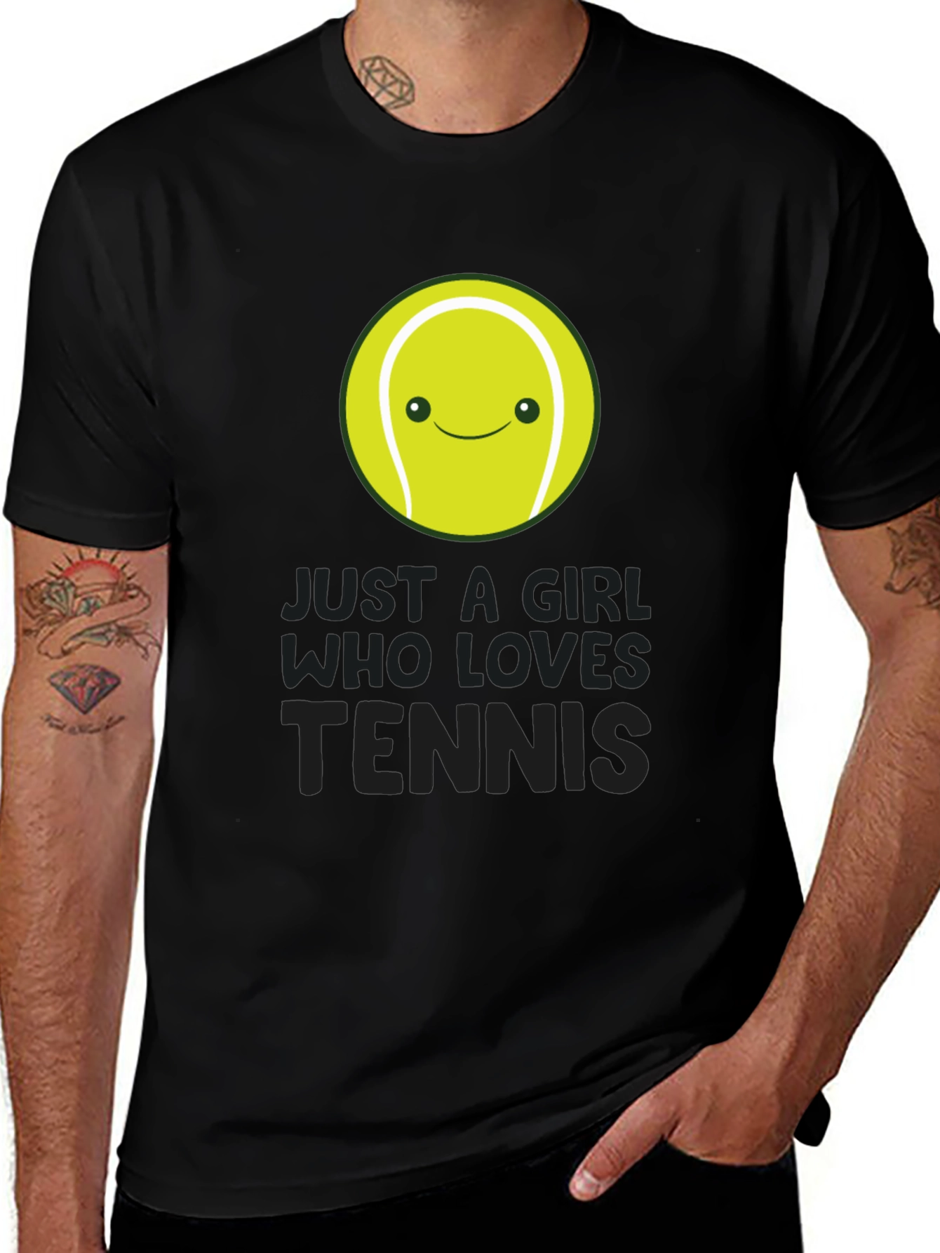 Variant 16 of Just A Girl Who Loves Tennis T-Shirt