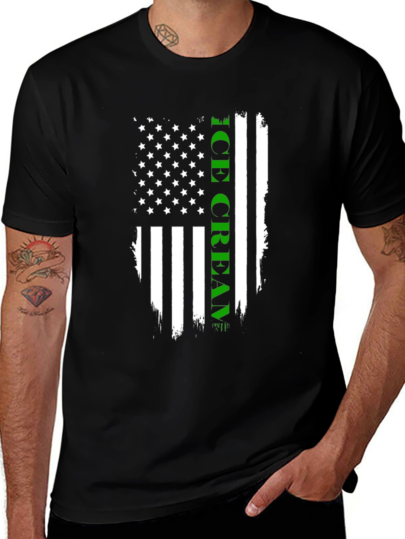 Variant 8 of Ice Cream USA Flag Graphic T-Shirt