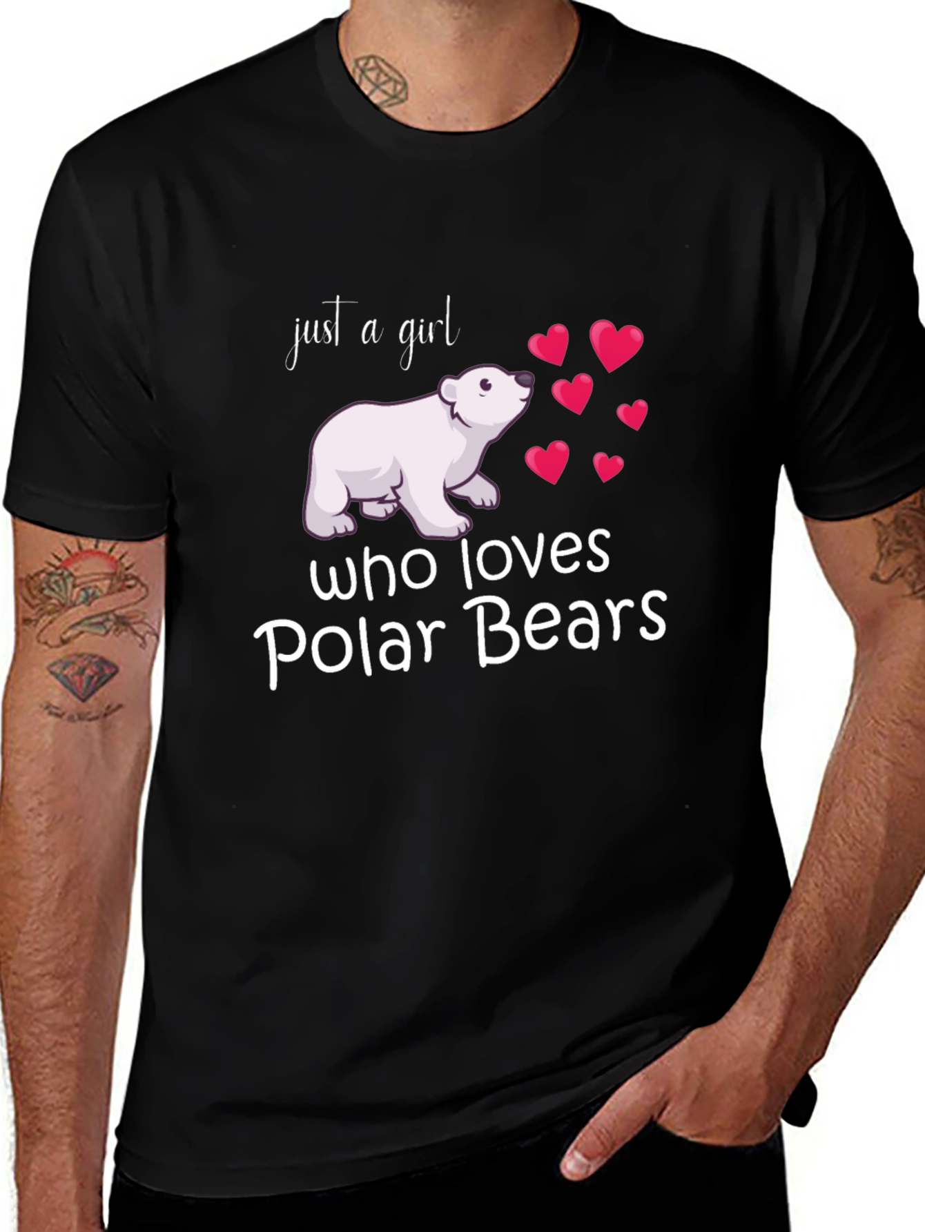 Variant 7 of Just a Girl Who Loves Polar Bears T-Shirt