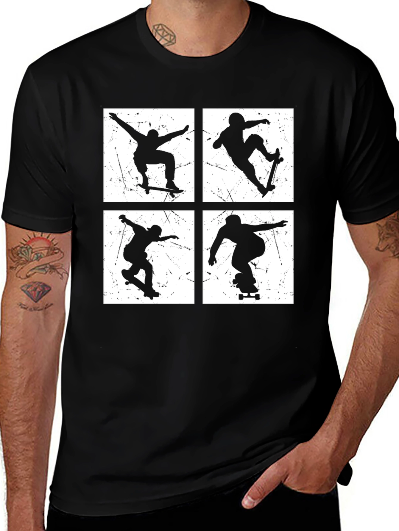 Variant 13 of Skateboarder Silhouette T-Shirt